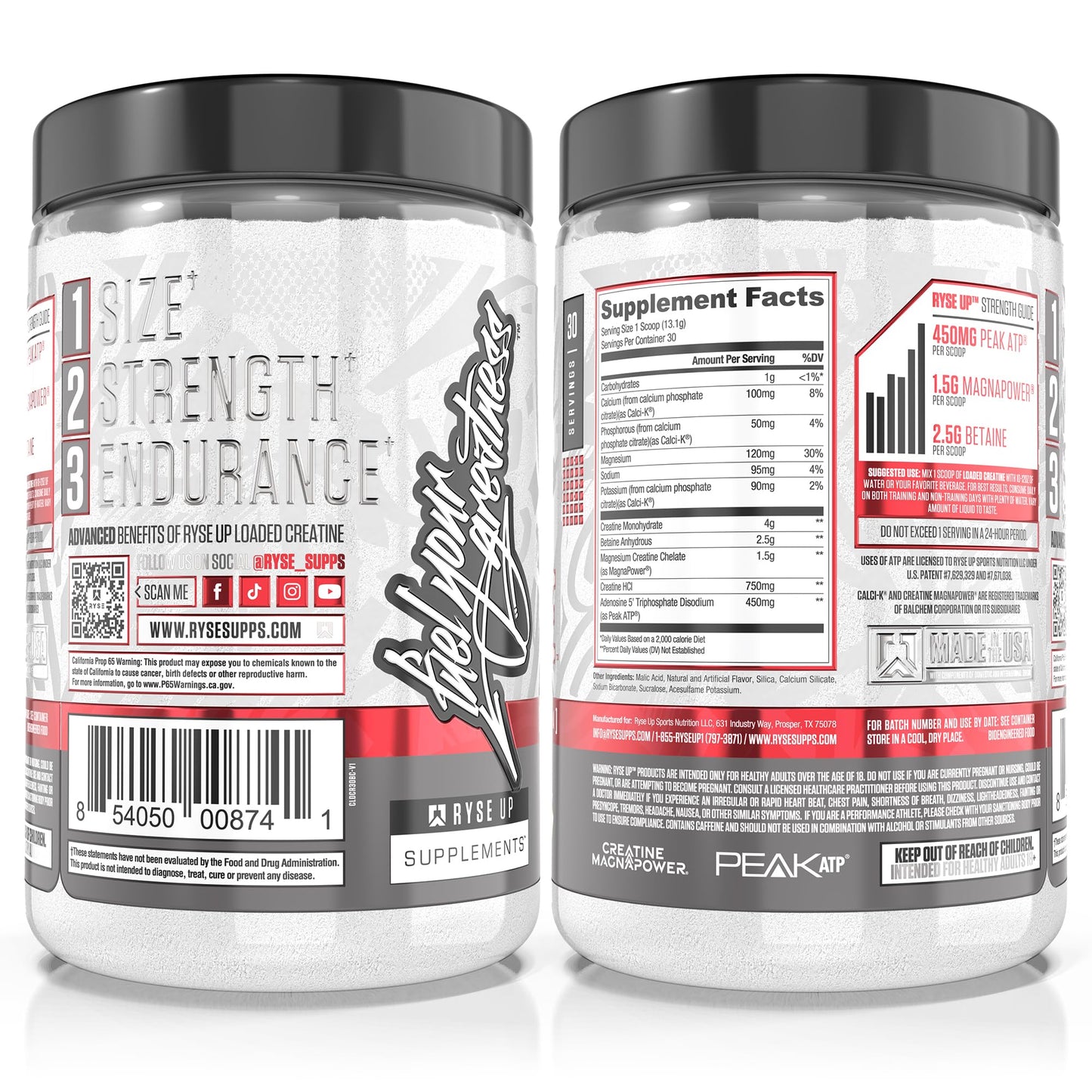 RYSE Loaded Creatine for Men & Women - Baja Cooler - Muscle Building Formula with 3 Forms of Electrolytes, Betaine Anhydrous and Peak ATP - Strength, Power & Endurance Support - 30 Servings - Medaid International