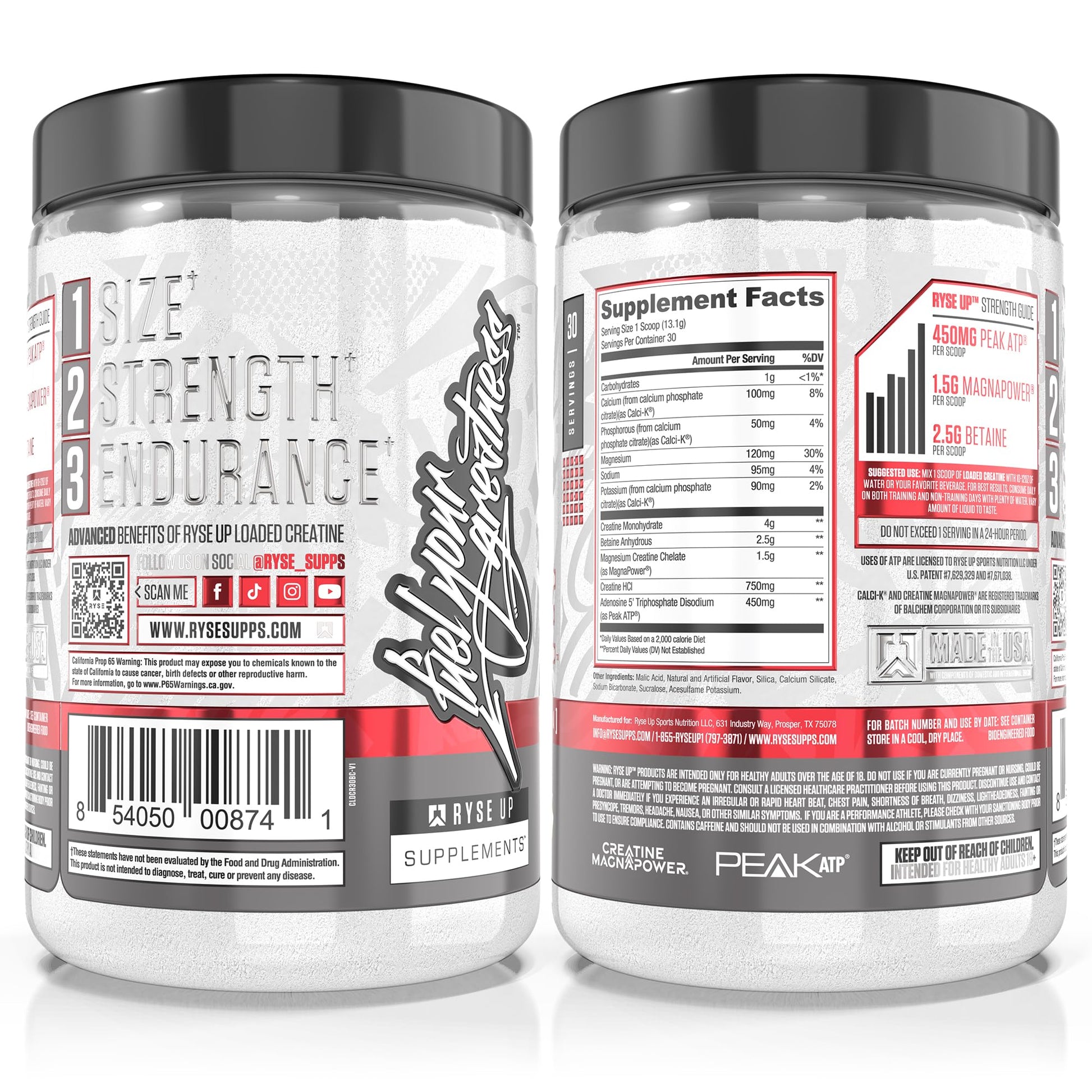 RYSE Loaded Creatine for Men & Women - Baja Cooler - Muscle Building Formula with 3 Forms of Electrolytes, Betaine Anhydrous and Peak ATP - Strength, Power & Endurance Support - 30 Servings - Medaid International