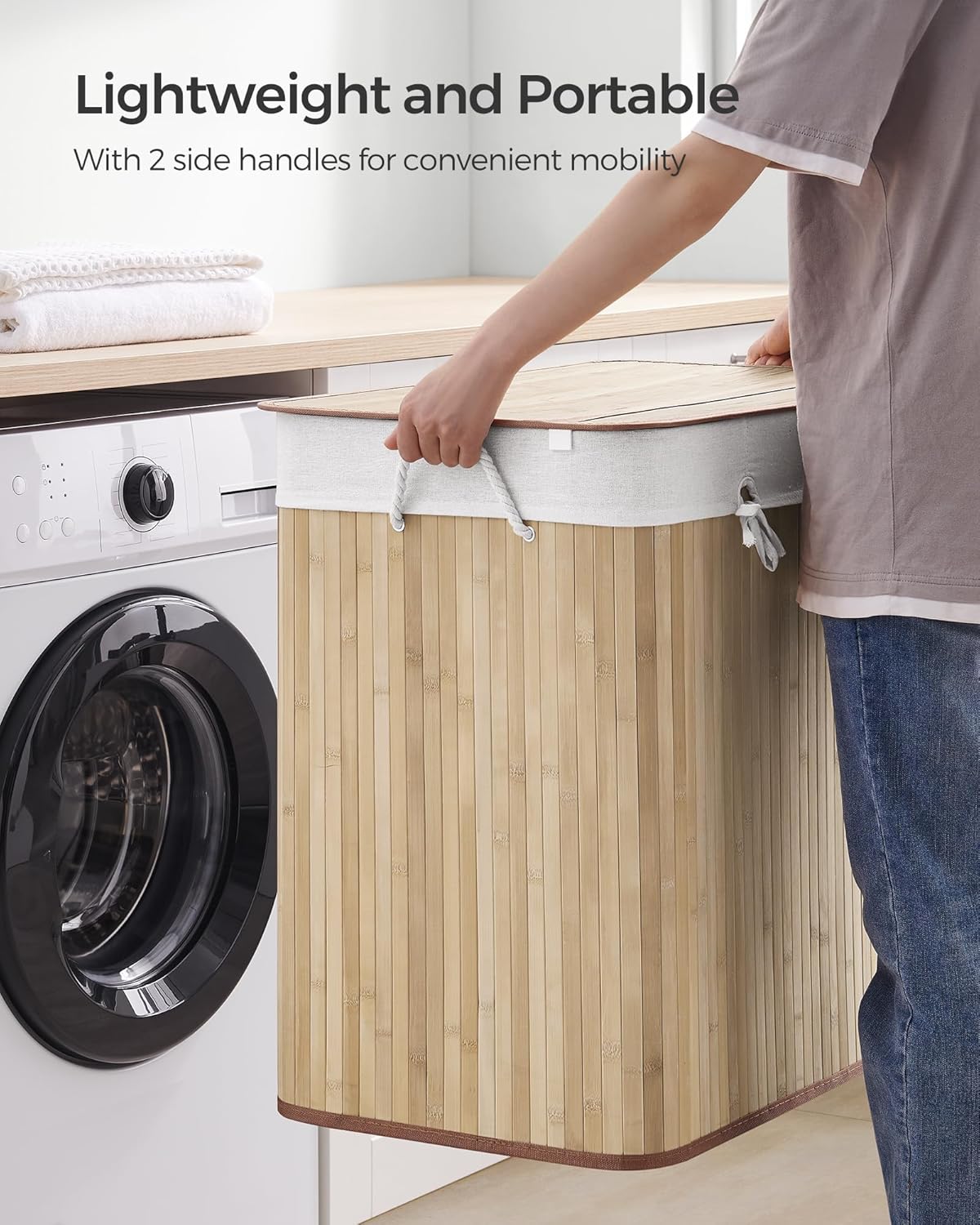 SONGMICS Laundry Basket LCB091N01