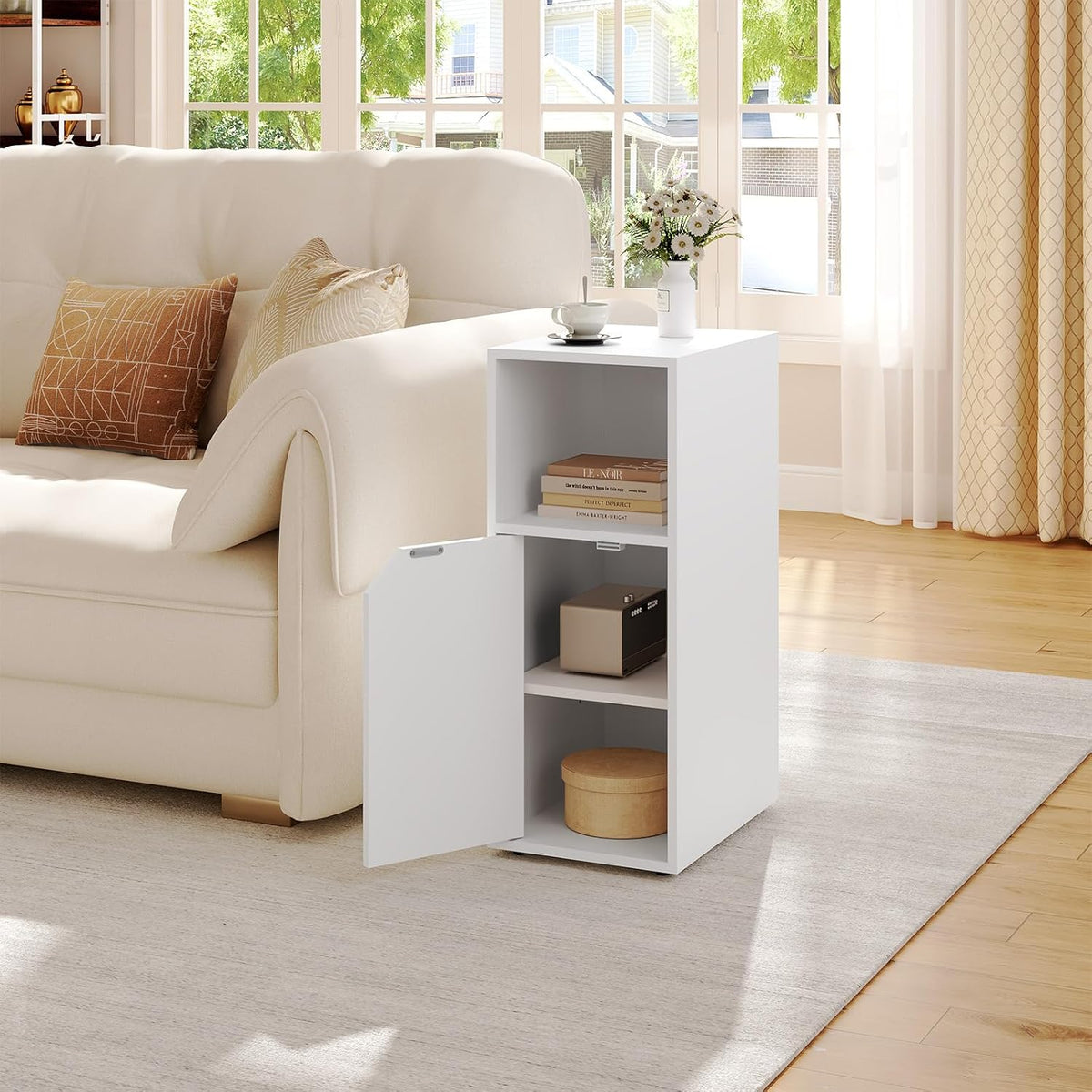 WOLTU Narrow Bedside Table (NTS16WS)