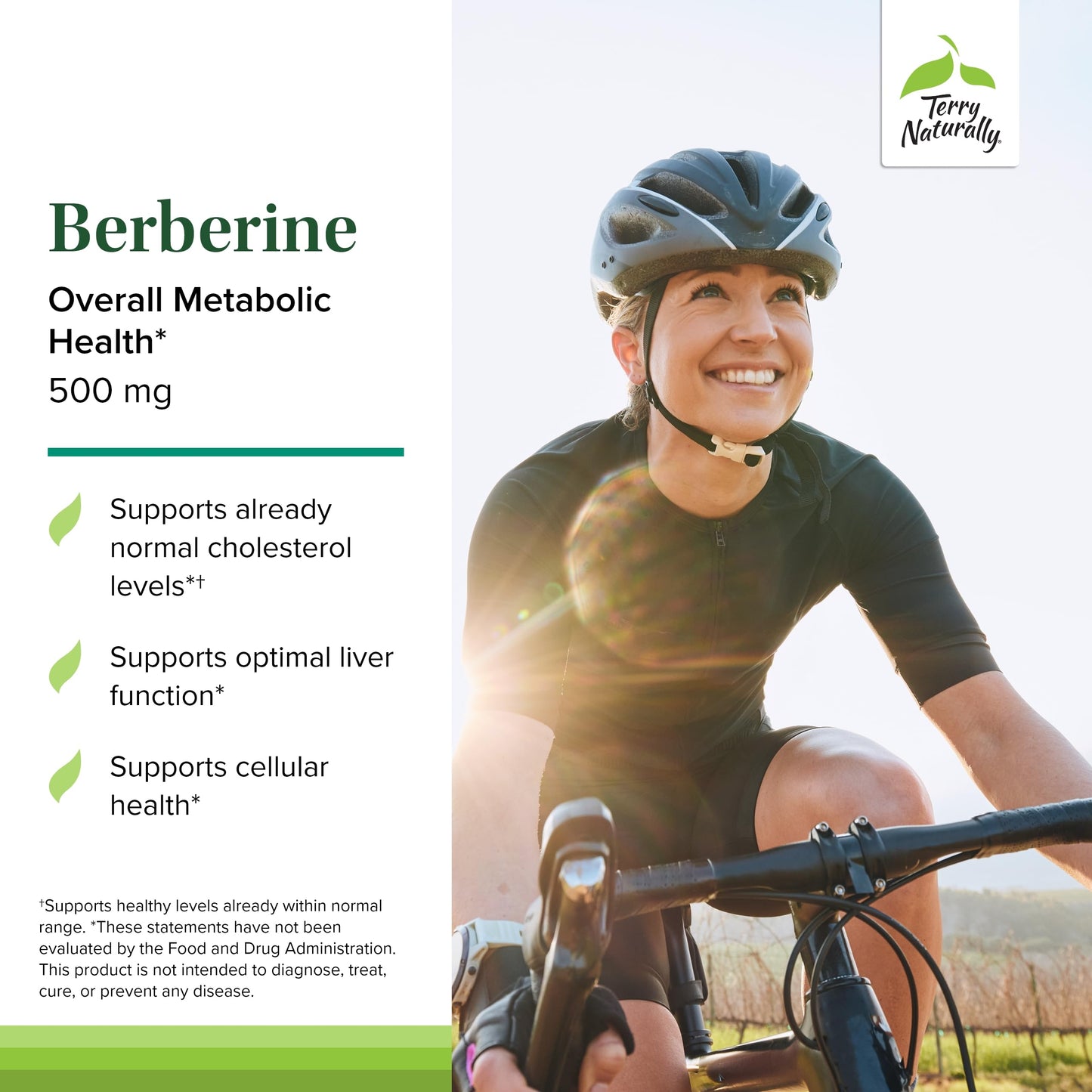 Terry Naturally Berberine - Dietary Supplement with Berberine - Liver Health Supplement for Metabolism Support - Joint Health Support for Men & Women - 60 Capsules - Medaid International