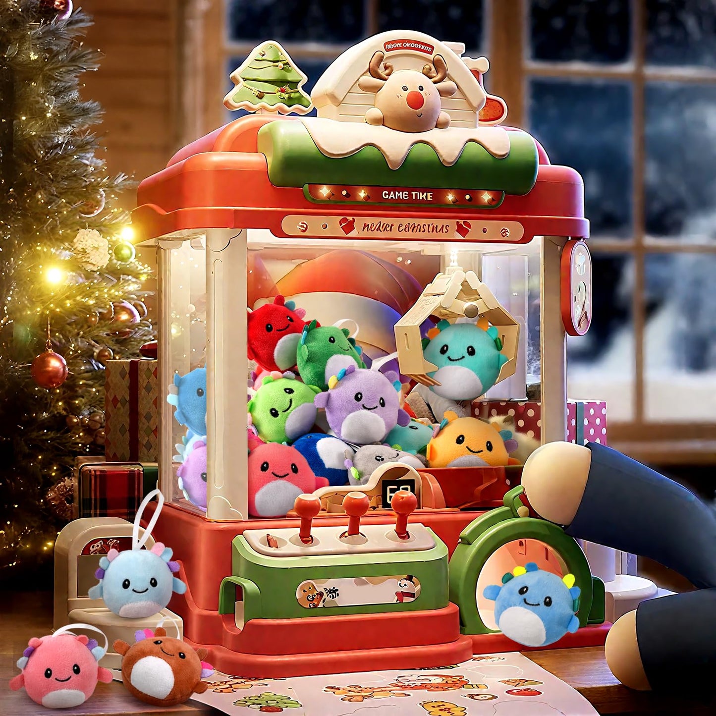 Advent Calendar 2025 - Christmas Countdown Calendars - 24 Days of Surprises with Mini Axolotl Plush Toys - Stuffed Animals Xmas Gifts for Kids Teens Girls Boys Toddler Party Favors - Medaid International