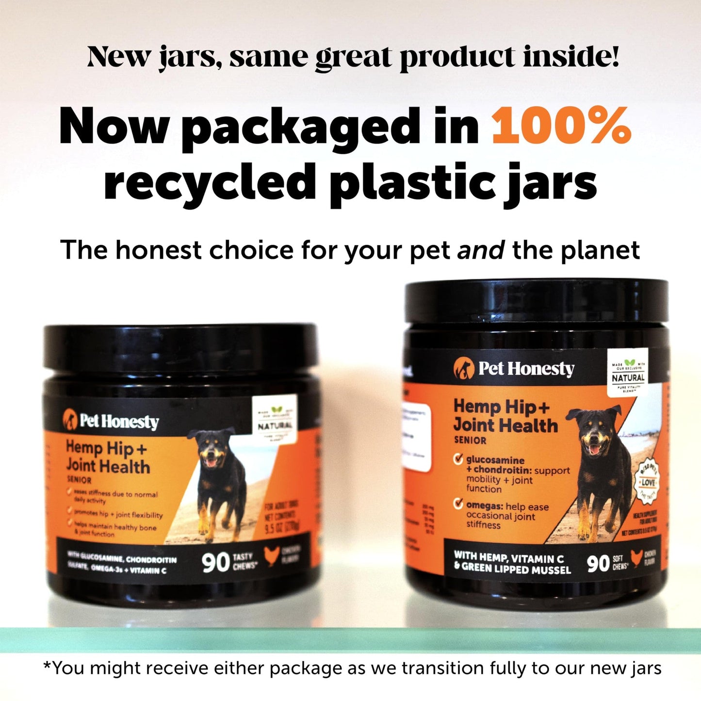 Senior Hemp Hip & Joint Supplement for Dogs - Dog Joint Supplement with Hemp Oil & Powder, Glucosamine, Collagen, MSM & Green Lipped Mussel - Mobility for Senior Dogs (Chicken 90)