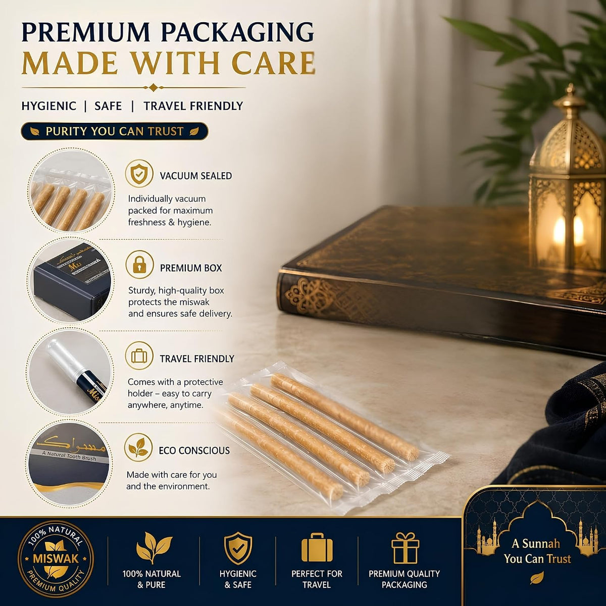 Pack of 5 Authentic Miswak Sticks