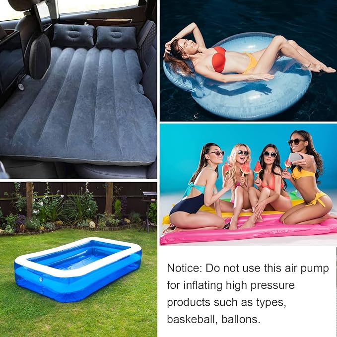2-in-1 Electric Air Pump – Portable Inflator & Deflator with 3 Nozzles (150W)