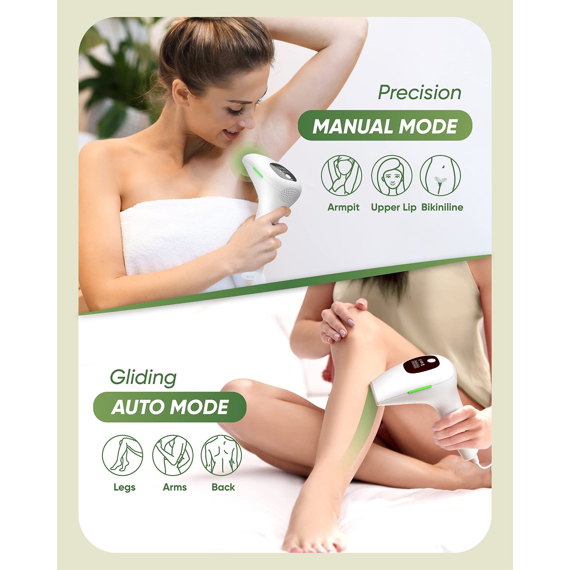 XSOUL At-Home IPL Hair Removal for Women and Men Permanent Hair Removal 999,999 Flashes Painless Hair Remover on Armpits Back Legs Arms Face Bikini Line, Corded - Medaid International