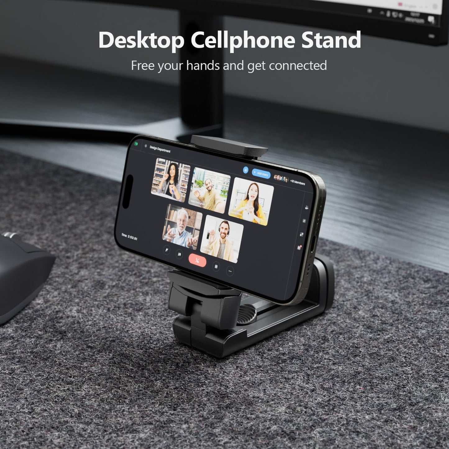 MiiKARE Airplane Travel Essentials Phone Holder, Universal Handsfree Phone Mount for Flying with 360 Degree Rotation, Accessory for Airplane, Travel Must Haves Phone Stand for Desk, Tray Table - Medaid International
