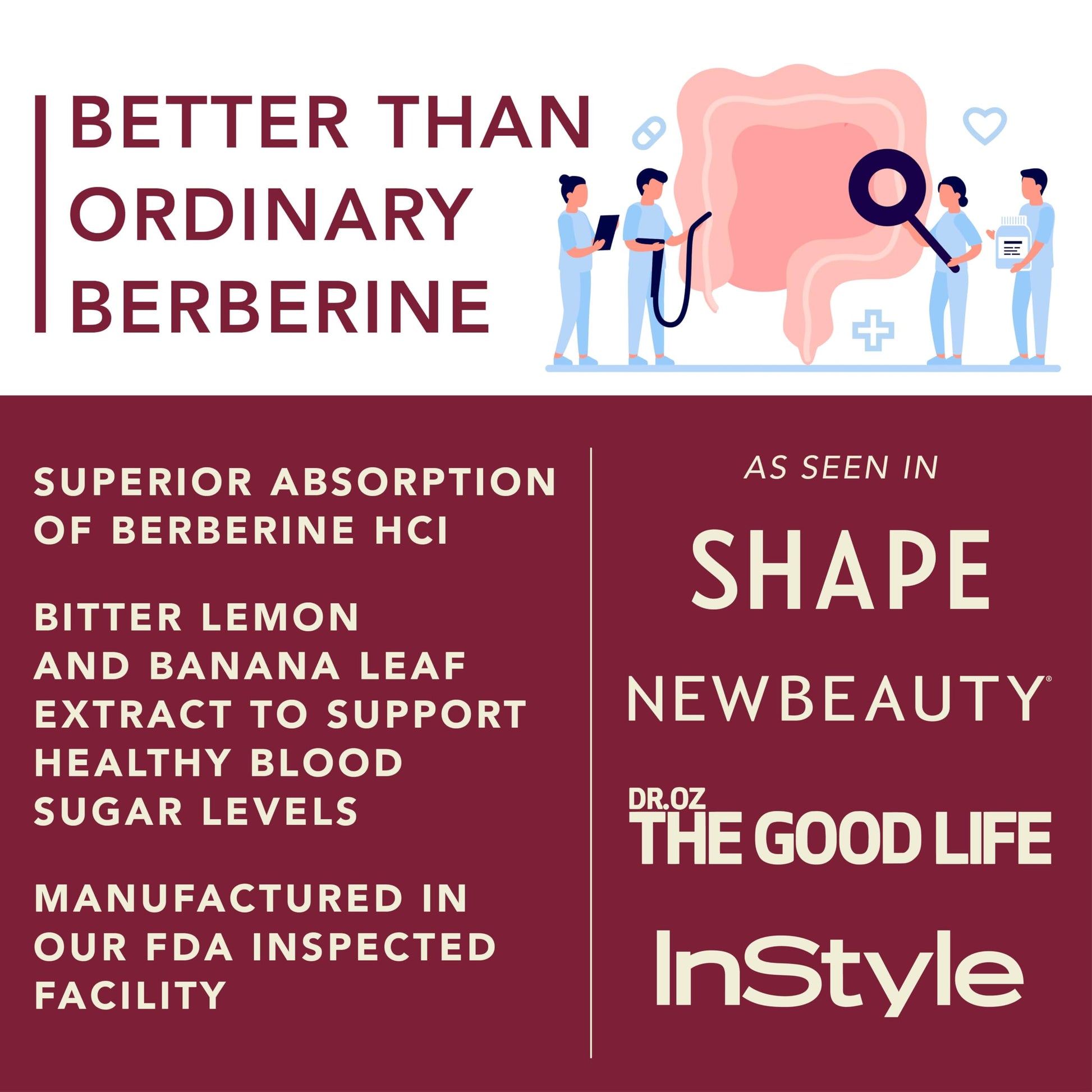 PLANT.O NUTRITION Berberine Supplement - 10xHigher Absorption Berberine HCI Complex with Bitter Lemon & Banaba Leaf - Cholesterol & Metabolic Clinically Researched Support - 60 Capsules Non-GMO - Medaid International