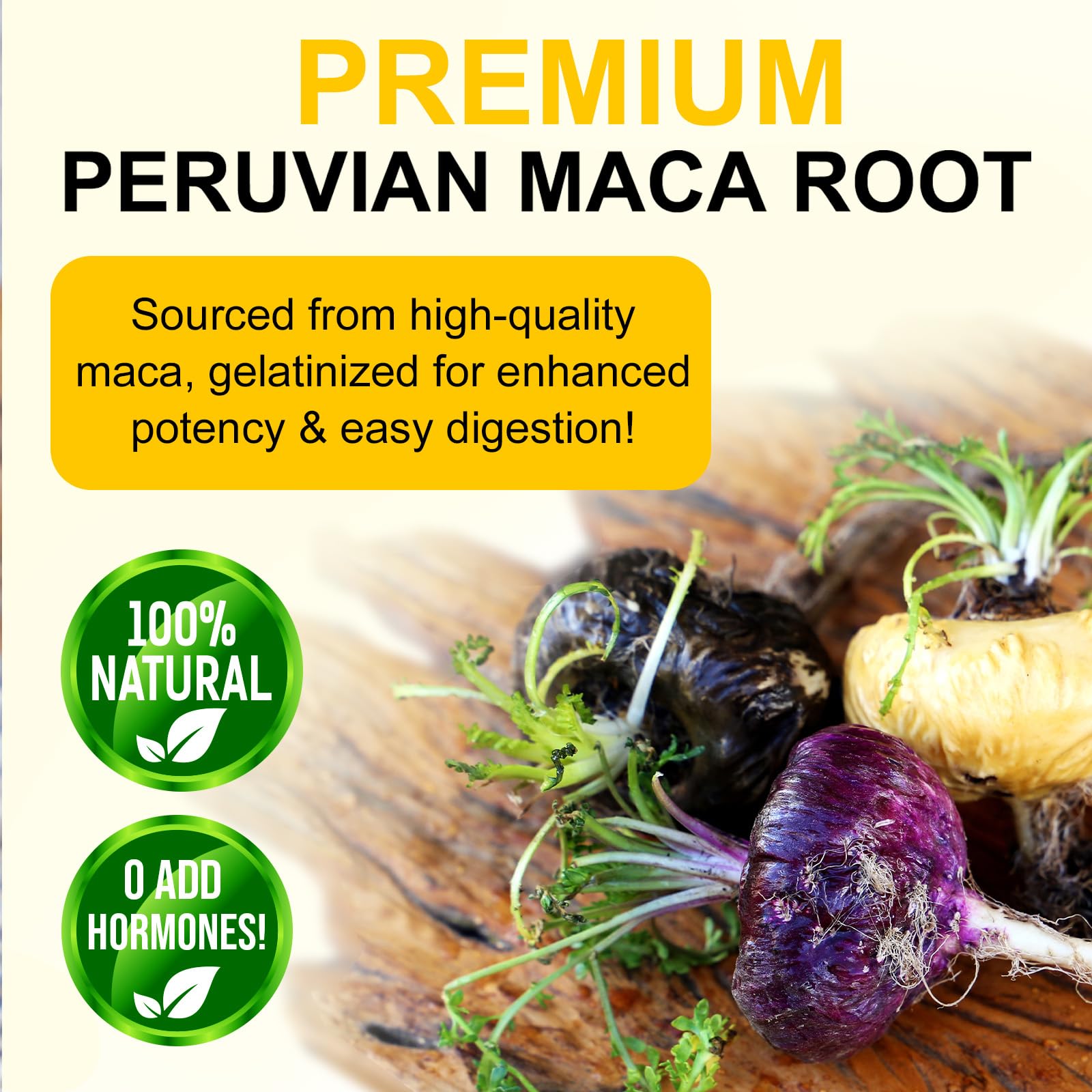 Maca Root Capsules for Women1900mg, Black + Red + Yellow Maca Root Extract Vegan Supplement Supports Reproductive Health, Menstrual Support, Hormonal Balance, Natural Energy - Medaid International