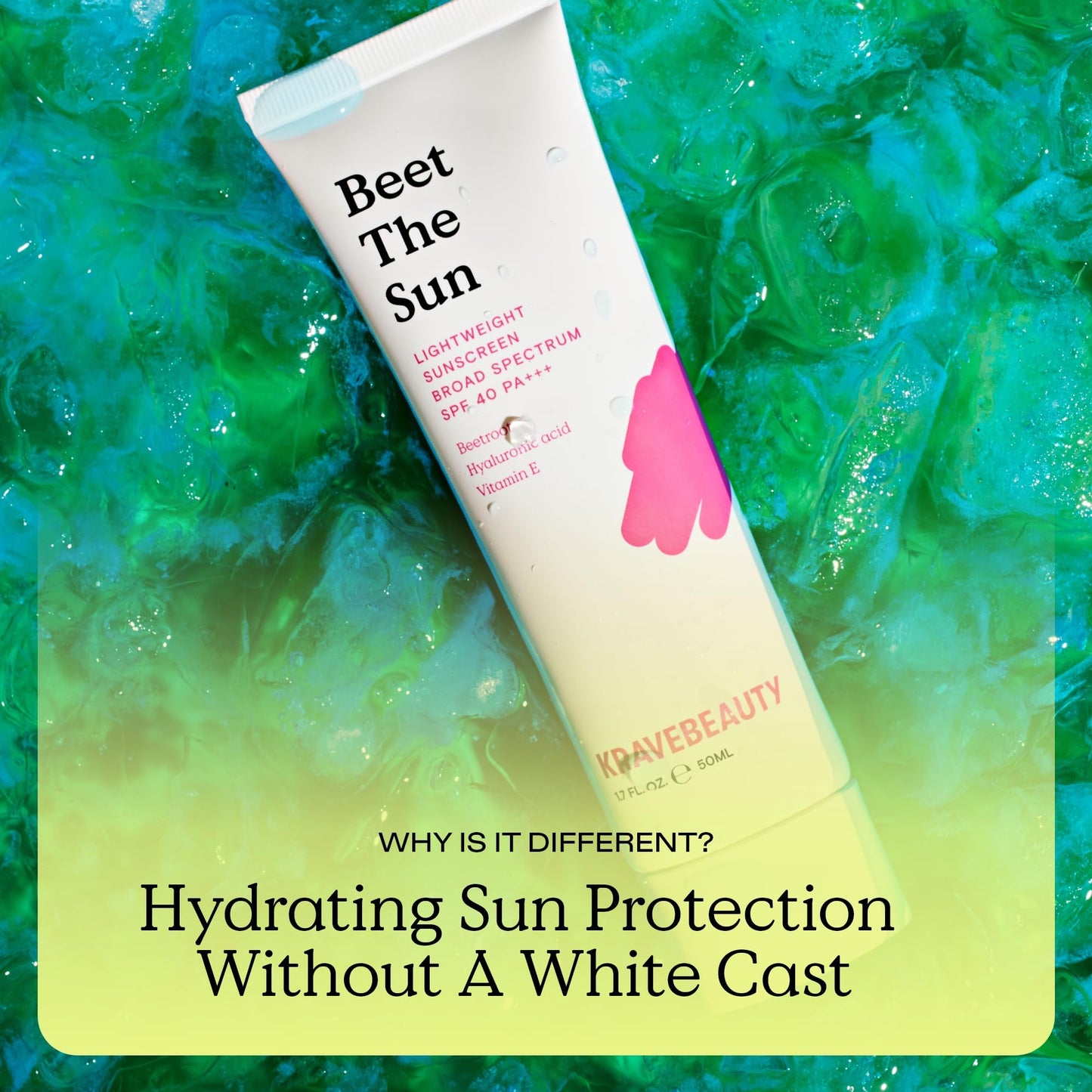 KraveBeauty Beet The Sun SPF 40 – Korean-Inspired Daily Broad Spectrum Sunscreen, Non-Greasy Chemical SPF, No White Cast, Vegan & Cruelty-Free, 1.7 fl oz - Medaid International