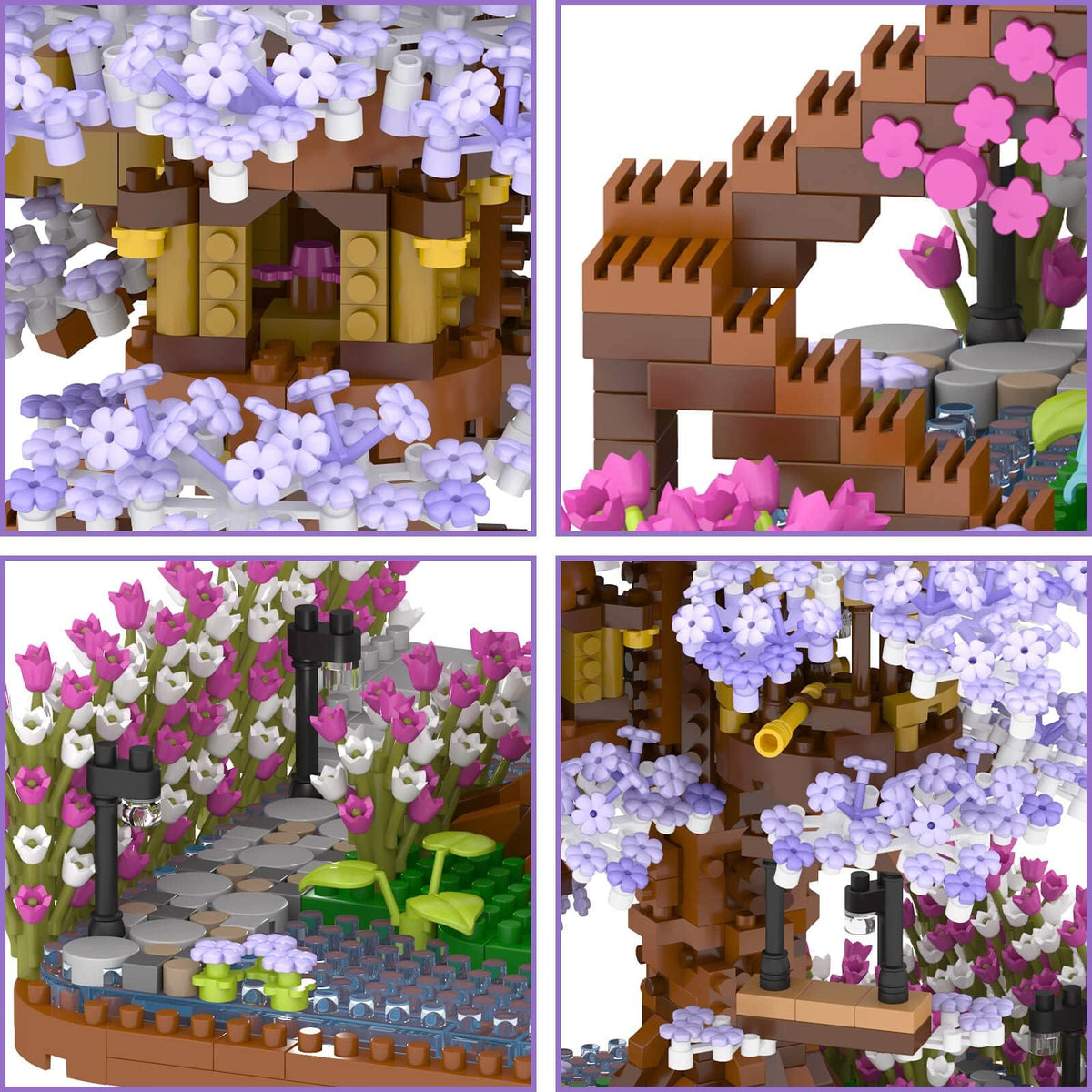 KASTWAVE Cherry Blossom Bonsai Tree Building Set, Flowers Tree House Model Sets for Adults, 2200Pcs Micro Bricks Collectible Creative Gifts for Adults Girls Boys 14+
