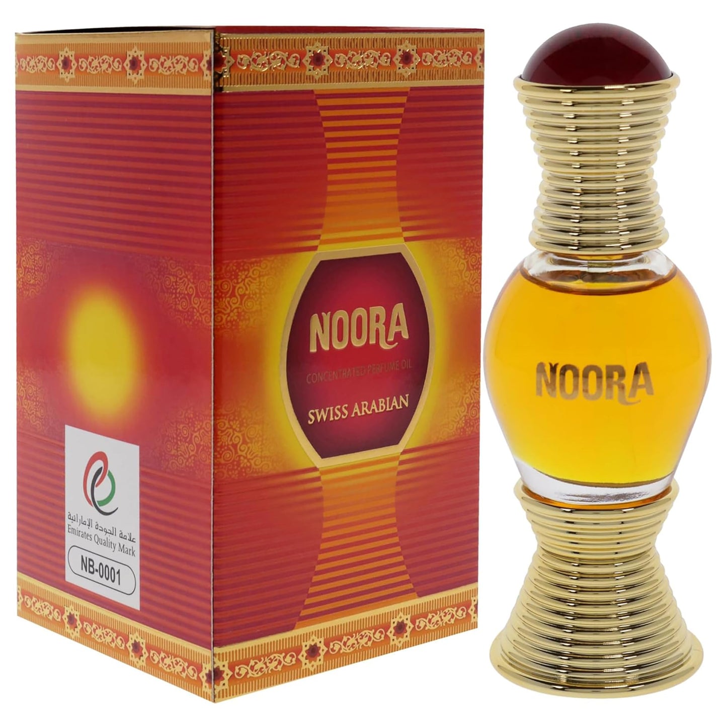Swiss Arabian Noora - Luxury Products From Dubai - Long Lasting And Addictive Personal Perfume Oil Fragrance - A Seductive Signature Aroma - 0.6 Oz - Medaid International