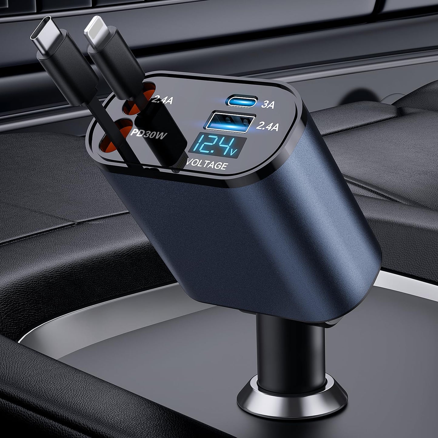 Retractable 4-in-1  Car Charger