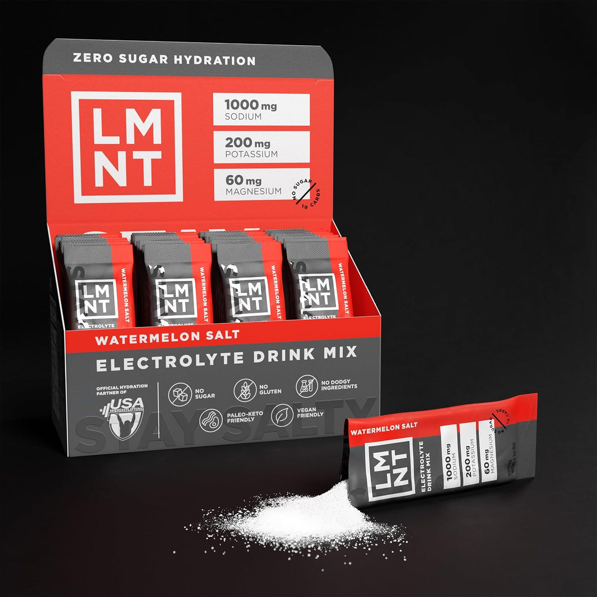 LMNT Zero-Sugar Electrolytes - Citrus Salt - Hydration Powder Packets | No Dodgy Ingredients | Keto & Paleo Friendly | 30 Sticks