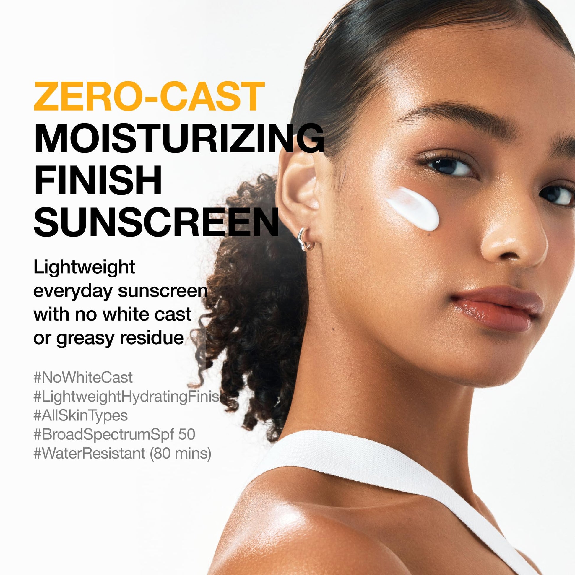 Anua Zero-Cast Moisturizing Finish Sunscreen,SPF 50, Glow Natural Sunscreen,No White Cast, Hyaluronic Acid, Niacinamide Sun Block For face,Oil-Free, Oxybenzone Free, Travel Essential (50ml/1.69fl.oz) - Medaid International