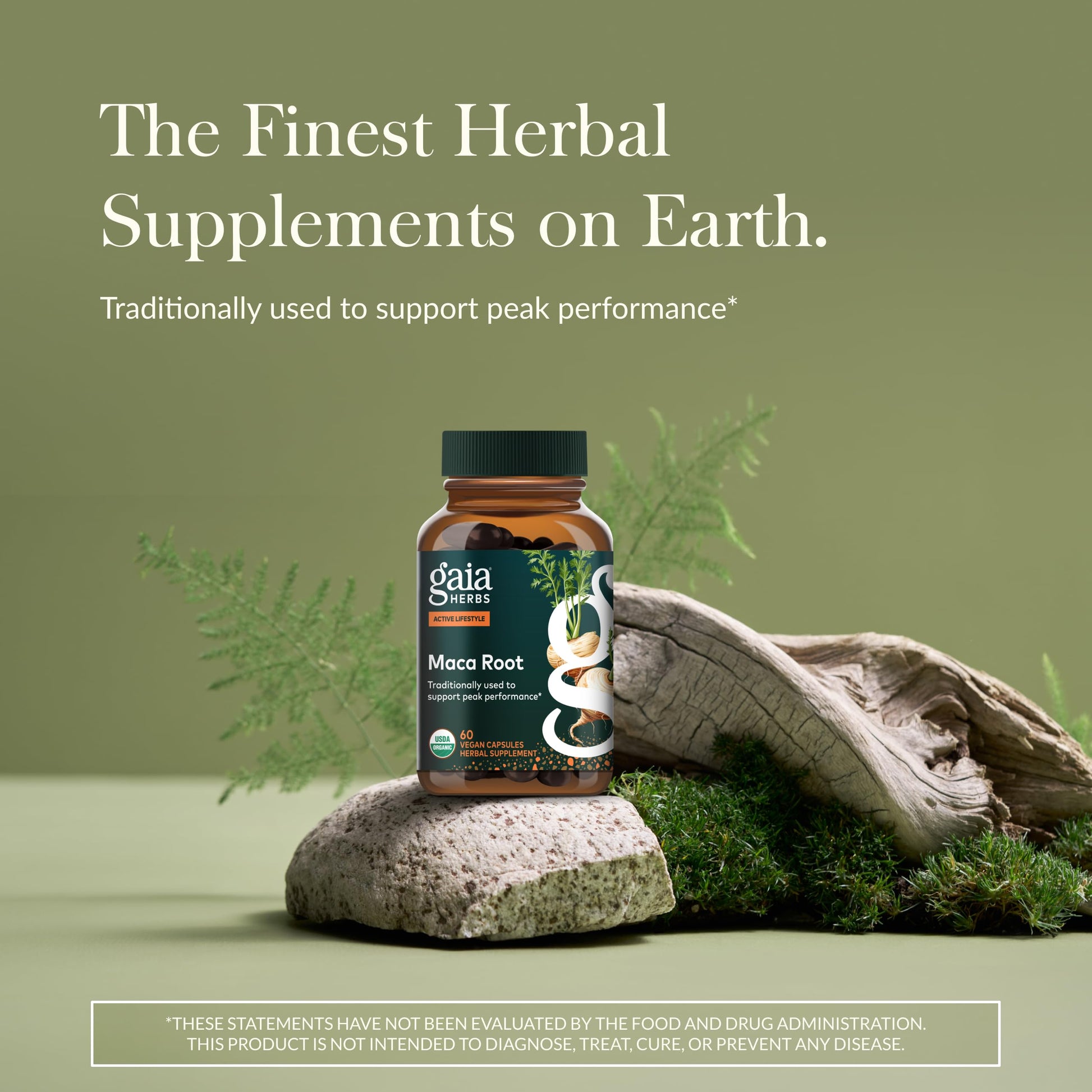 Gaia Herbs Maca Root - Caffeine-Free Natural Energy Supplement - Supports and Maintains Healthy Energy and Stamina - Made with Organic Maca Root (Lepidium meyenii) - 60 Vegan Capsules (30-Day Supply) - Medaid International
