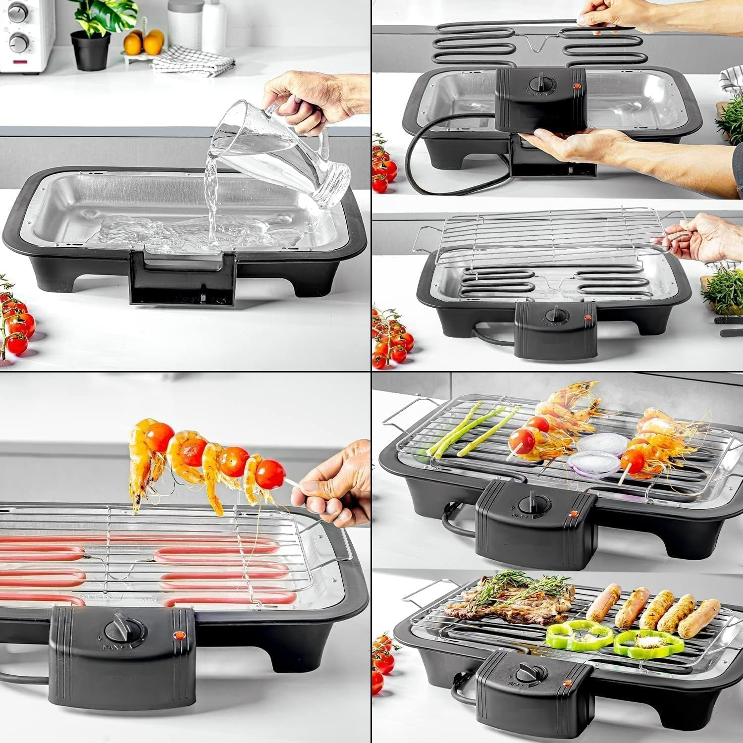 RAF Electric Barbecue Grill R5301 - 2000W Indoor/Outdoor Grill Machine - Medaid International