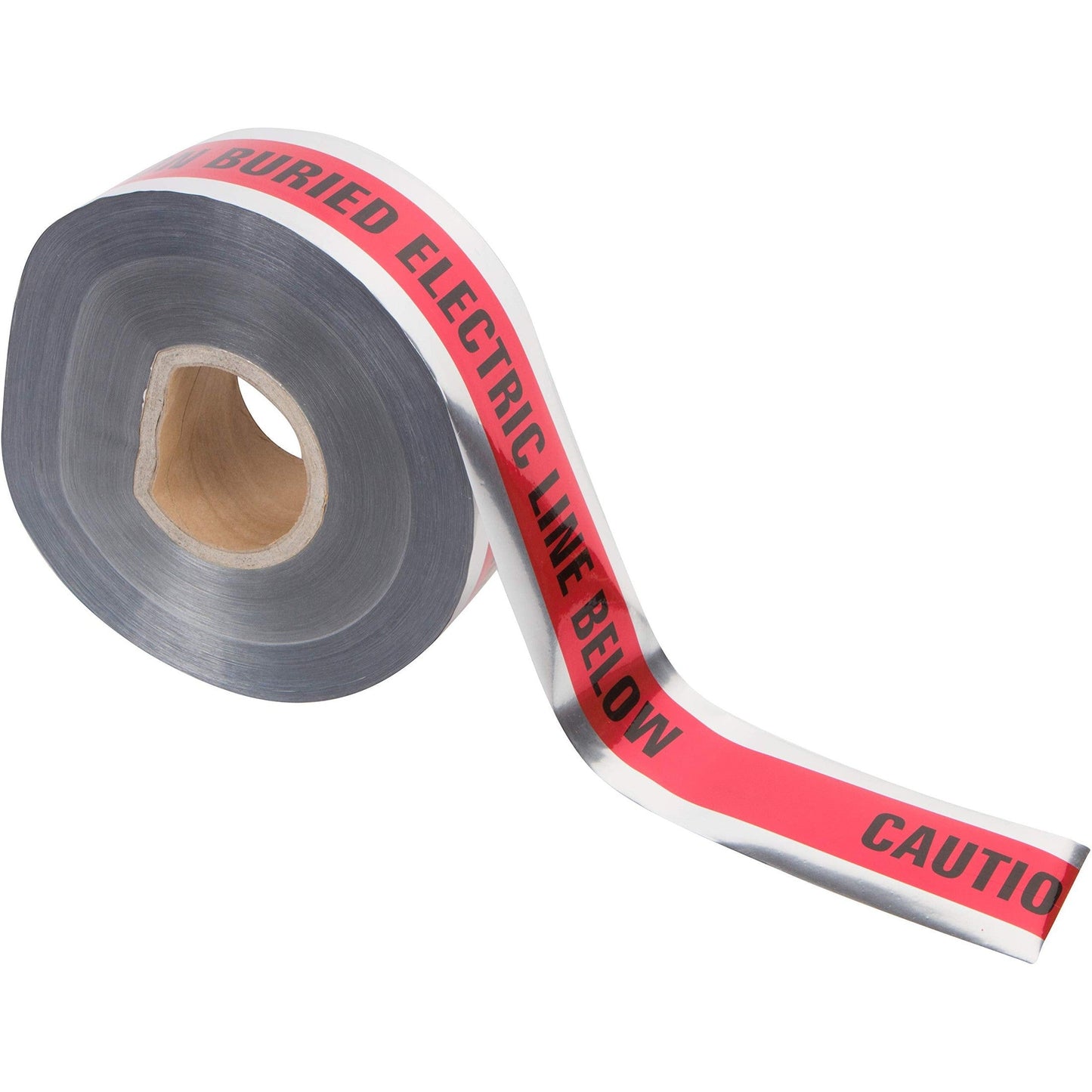 Morris Products Underground Electrical Foil Lined Caution Tape – 3" Width – Detectable From 12-24" Depths – Red – Printed with Caution Buried Electric Line Below – 1, 000'. Length - Medaid International