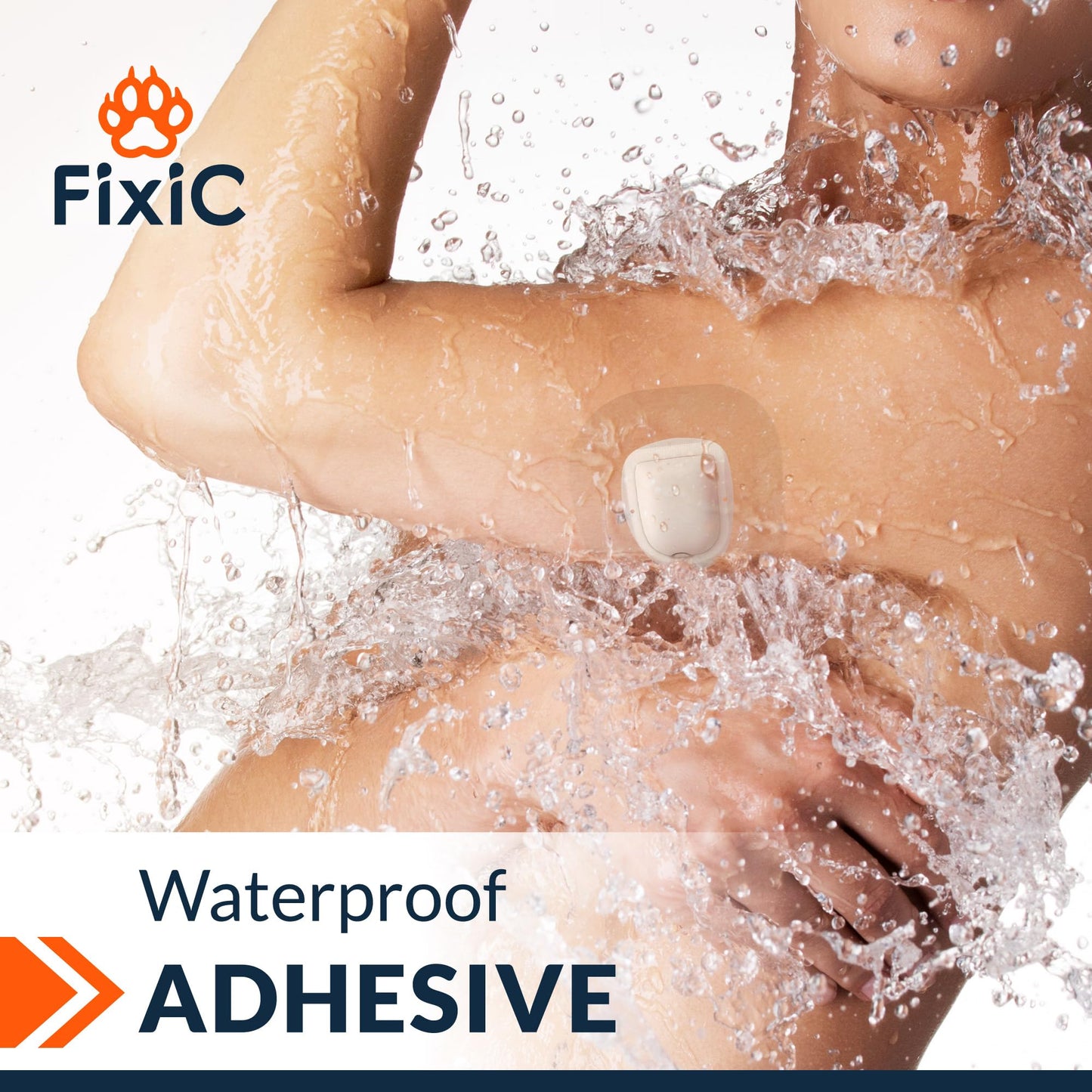 Fixic - 25 Pack - Adhesive Patches - Perfect for Omnipod - The Best Waterproof Adhesive Covers for Omnipod Sensors - Pre-Cut Back Paper - Long Fixation for Your Sensor! (Transparent) - Medaid International