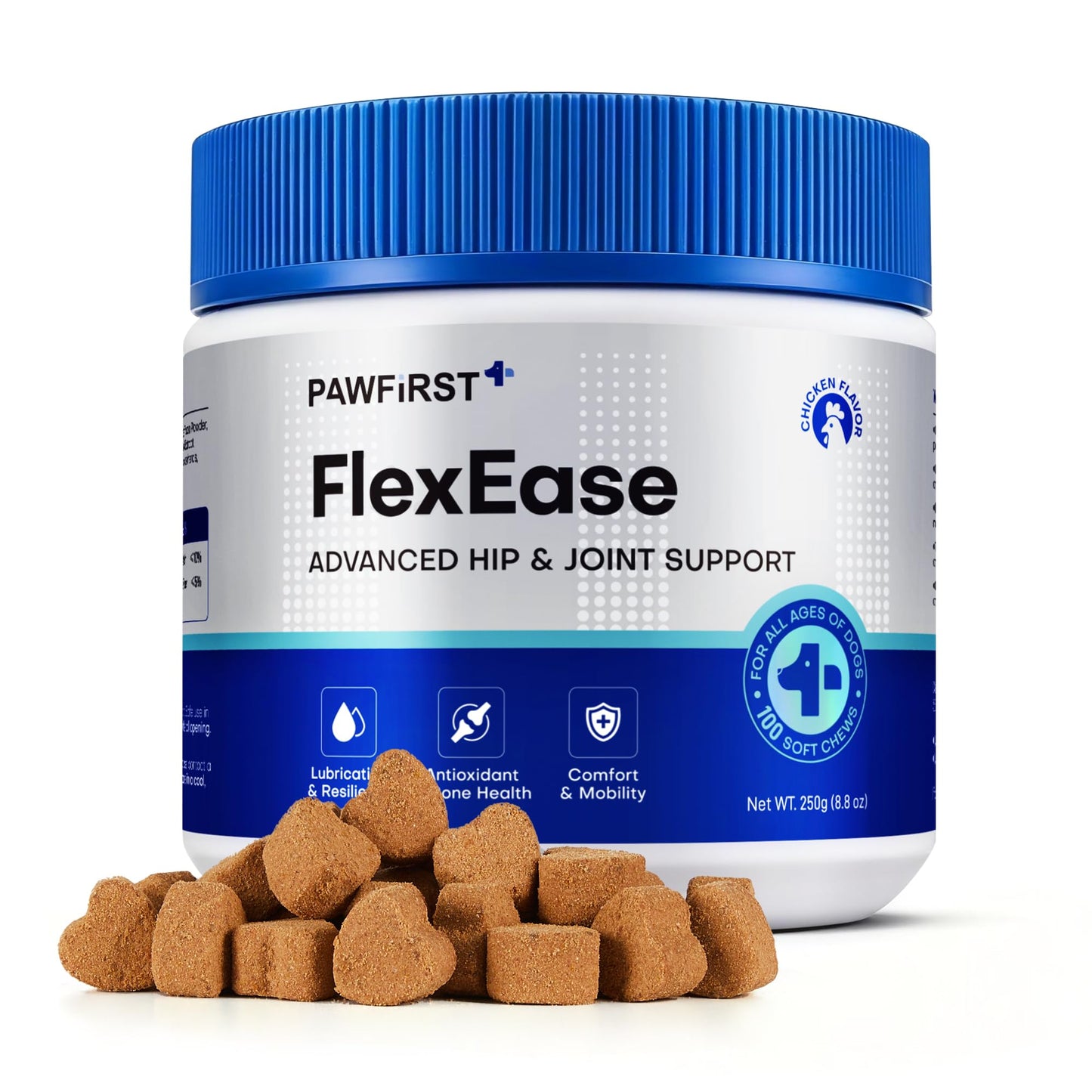 PawFirst Glucosamine for Dogs Hip and Joint Supplement Soft Chews, Chondroitin Joint Supplement with MSM, Green-lipped Mussels for Small Medium & Large Dogs -100 Ct