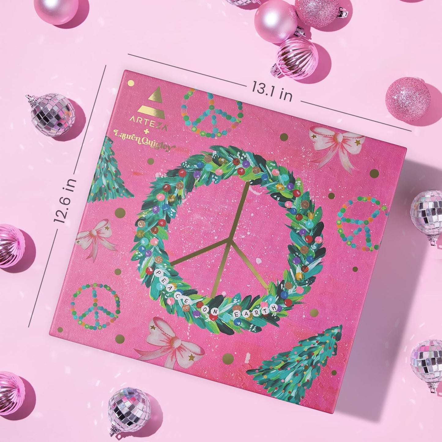 ARTEZA Craft Advent Calendar, 24-Day DIY Art Kit with Supplies & Projects, Curated by Lauren Quigley, Holiday Gift for Adults, Crafters & Artists - Medaid International