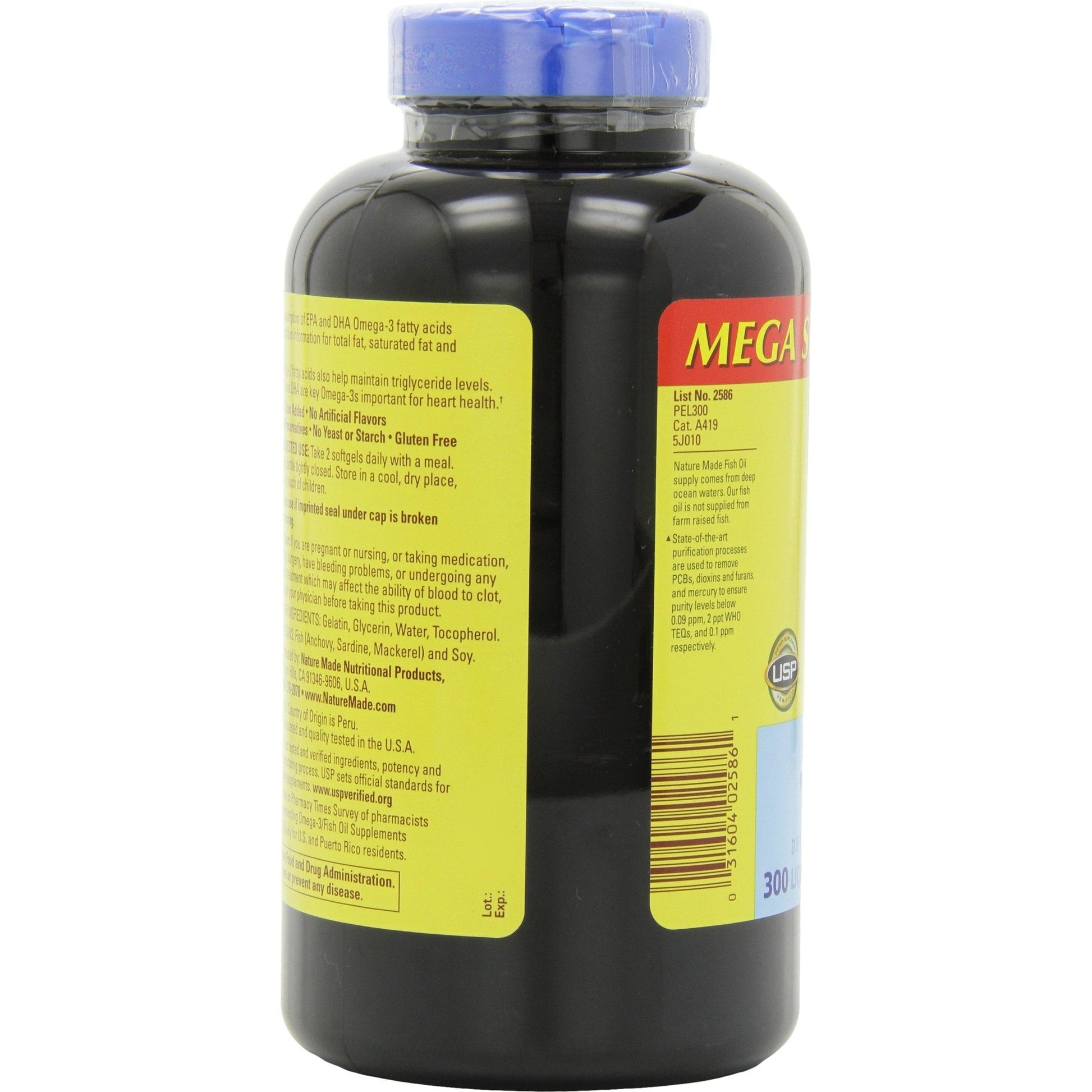Nature Made 1200mg of Fish Oil, 2400 per Serving, 360mg of Omega-3, 300 Softgels, 300 Count (Pack of 1) - Medaid International