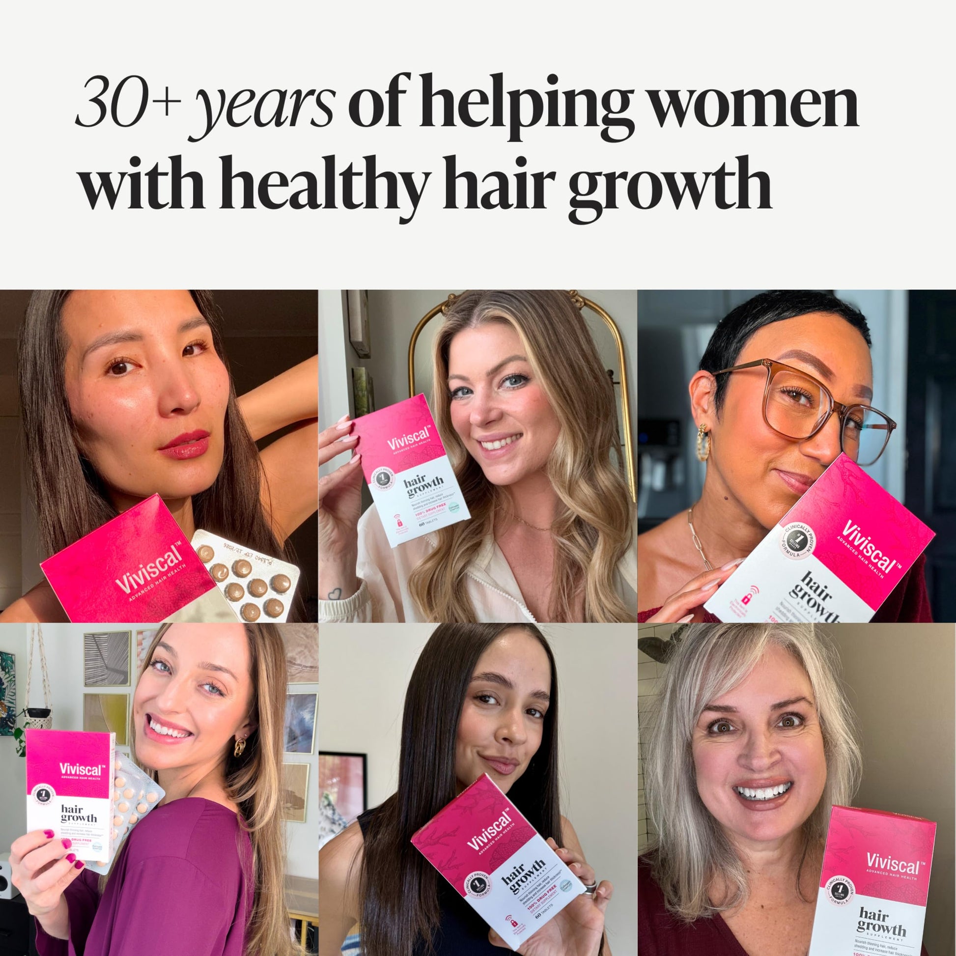 Viviscal Hair Growth Supplements for Women, Thicker Fuller Hair Support for Thinning Hair and Hair Loss, with Biotin and Marine Collagen, Drug-Free, 180 Tablets, 90-Day Supply - Medaid International