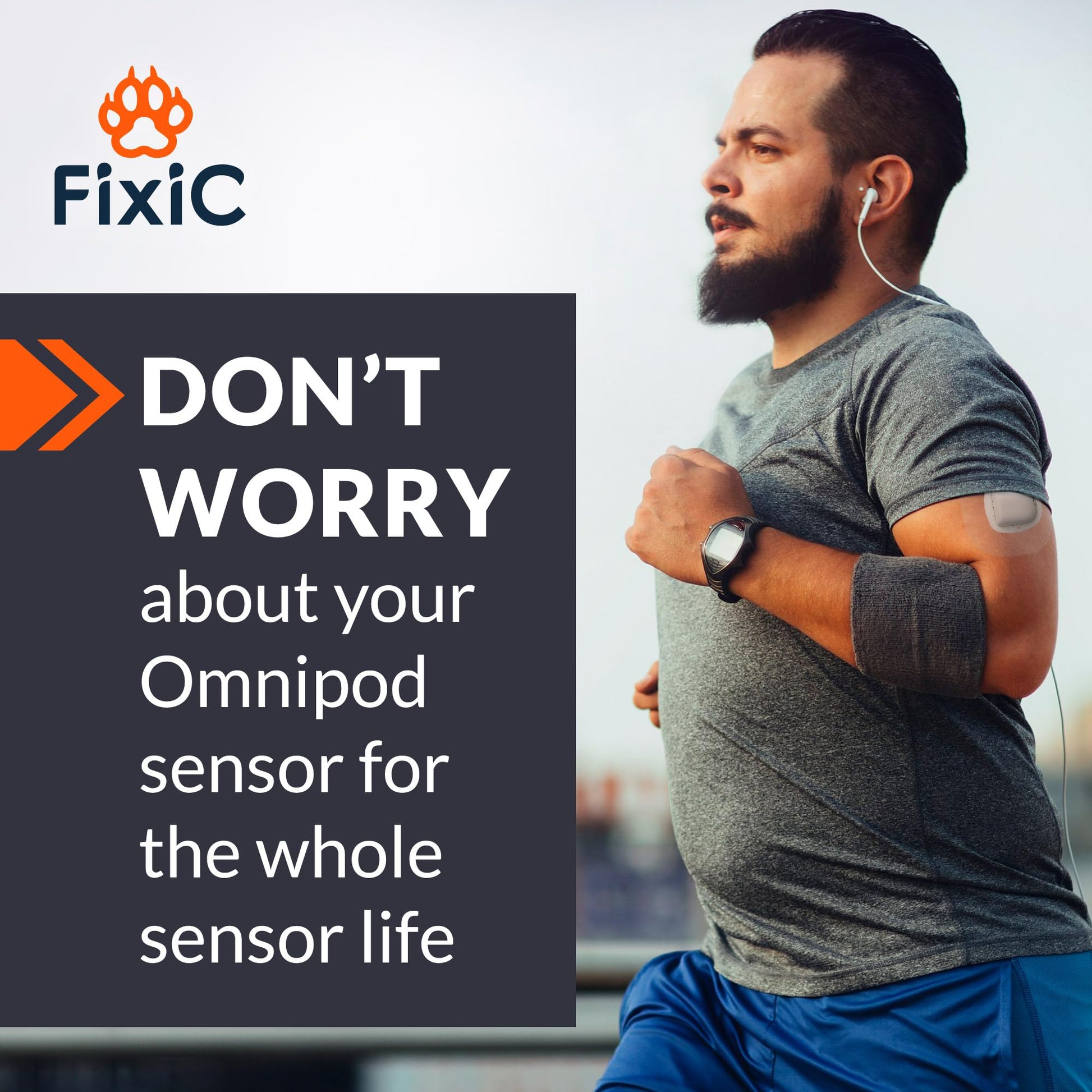 Fixic - 25 Pack - Adhesive Patches - Perfect for Omnipod - The Best Waterproof Adhesive Covers for Omnipod Sensors - Pre-Cut Back Paper - Long Fixation for Your Sensor! (Transparent) - Medaid International