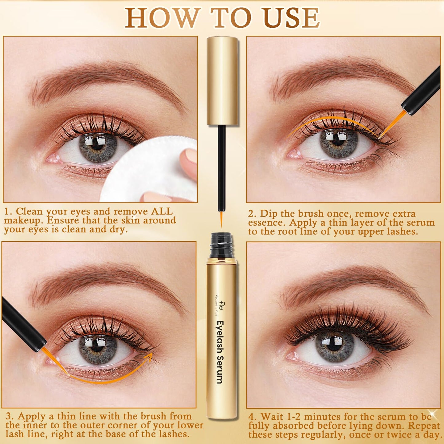 Premium Eyelash Growth Serum: Advanced Vegan Formula for Longer Thicker Lashes - Medaid International