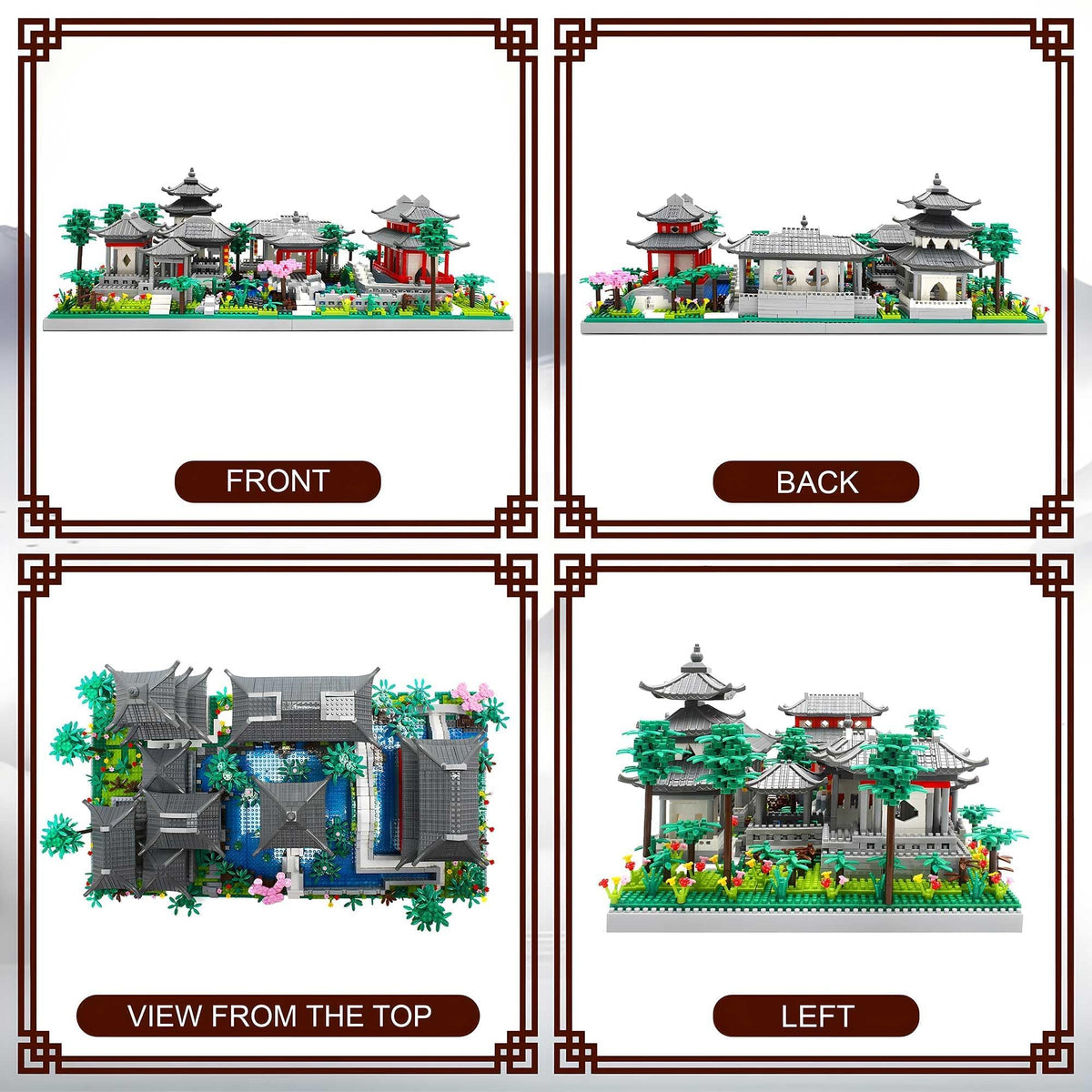 KASTWAVE Mini Chinese Architecture of Suzhou Garden with Cherry Blossom Tree Building Blocks Set, Botanical Collection Building Set for Adults, 14+ Teens (3888 Pcs)