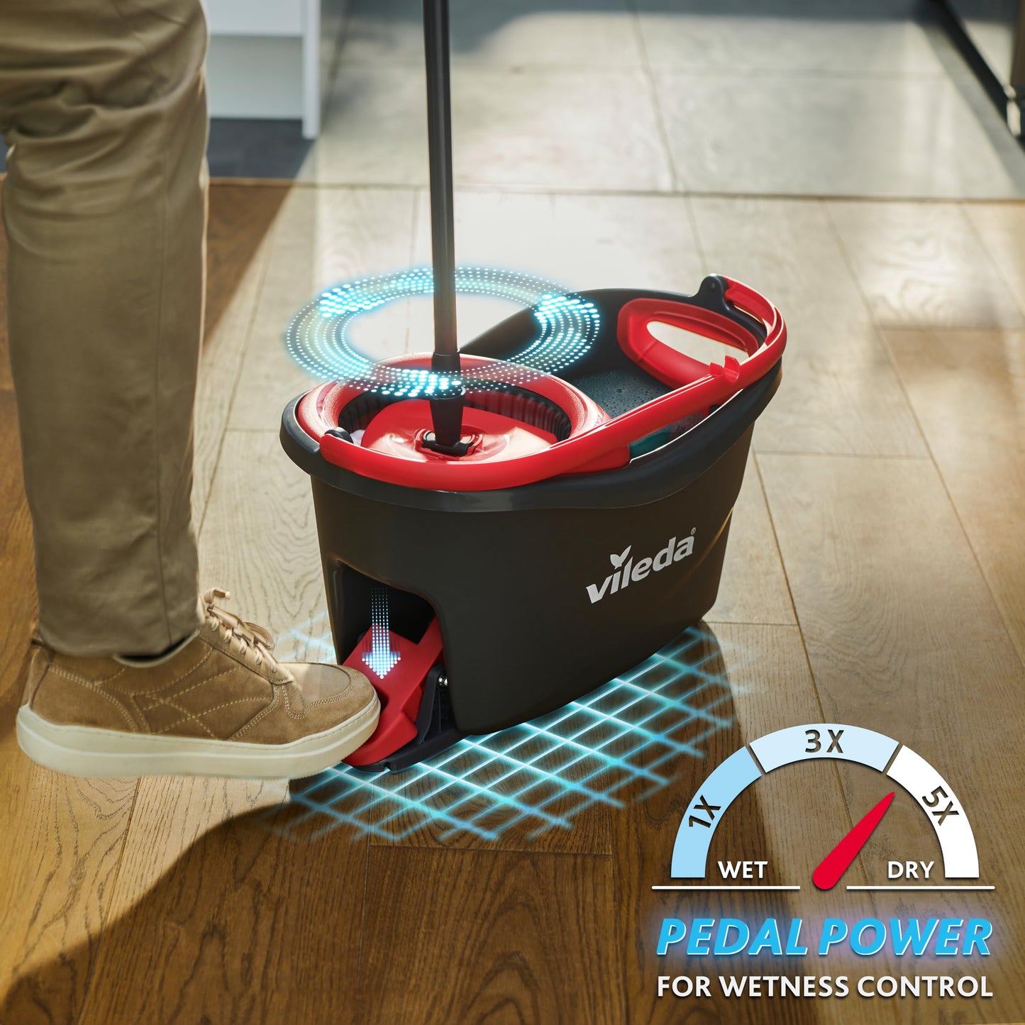 Vileda Easy Wring and Clean Turbo Microfibre Mop and Bucket Set - Medaid International