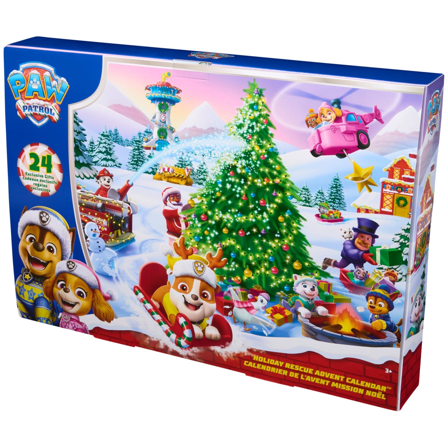 PAW Patrol Holiday Rescue 2025 Advent Calendar, 24 Surprise Toys - Figures, Miniature Vehicles & Accessories, Kids Toys for Boys & Girls Ages 3 and Up - Medaid International