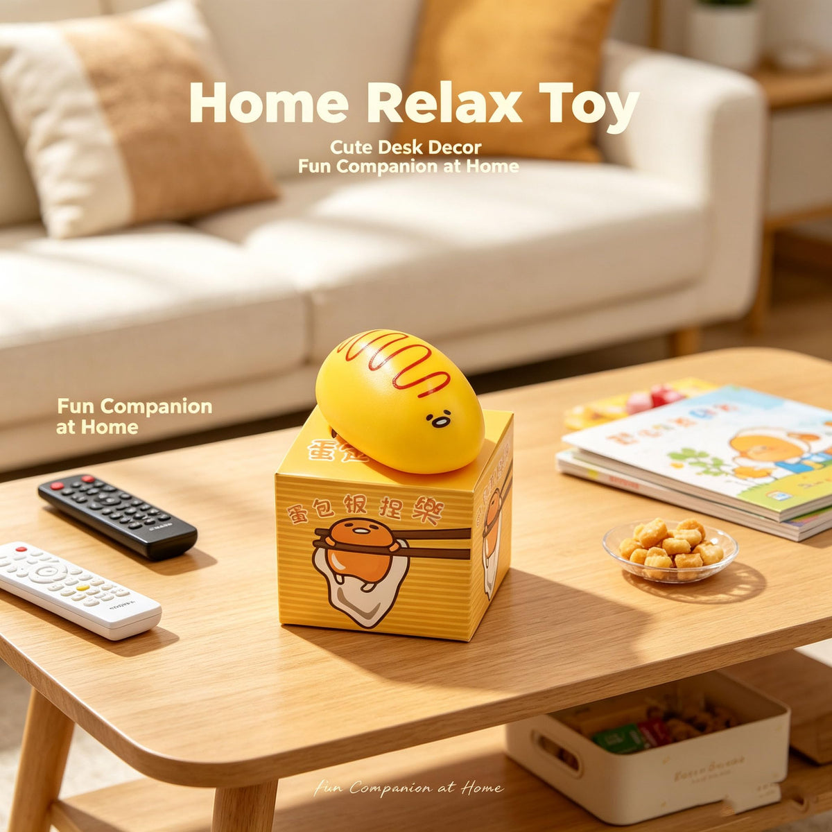 Omurice Squishy Toy for Sensory Fidgeting, 1 PCS Single Food-Shaped Squeeze Item with Flat Base for Desk Display During Work or Study Breaks, Tactile Feedback, Not Edible
