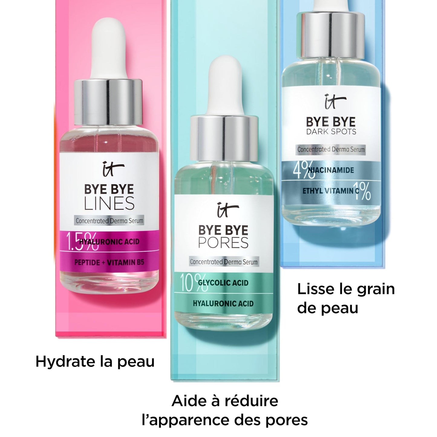 IT Cosmetics Bye Bye Lines Hyaluronic Acid Serum for Face - Hydrating Anti-Aging Facial Serum With Peptide & Vitamin B5, Visibly Plumps Skin, Smooths Look of Fine Lines, For All Skin Types - 1 fl oz - Medaid International