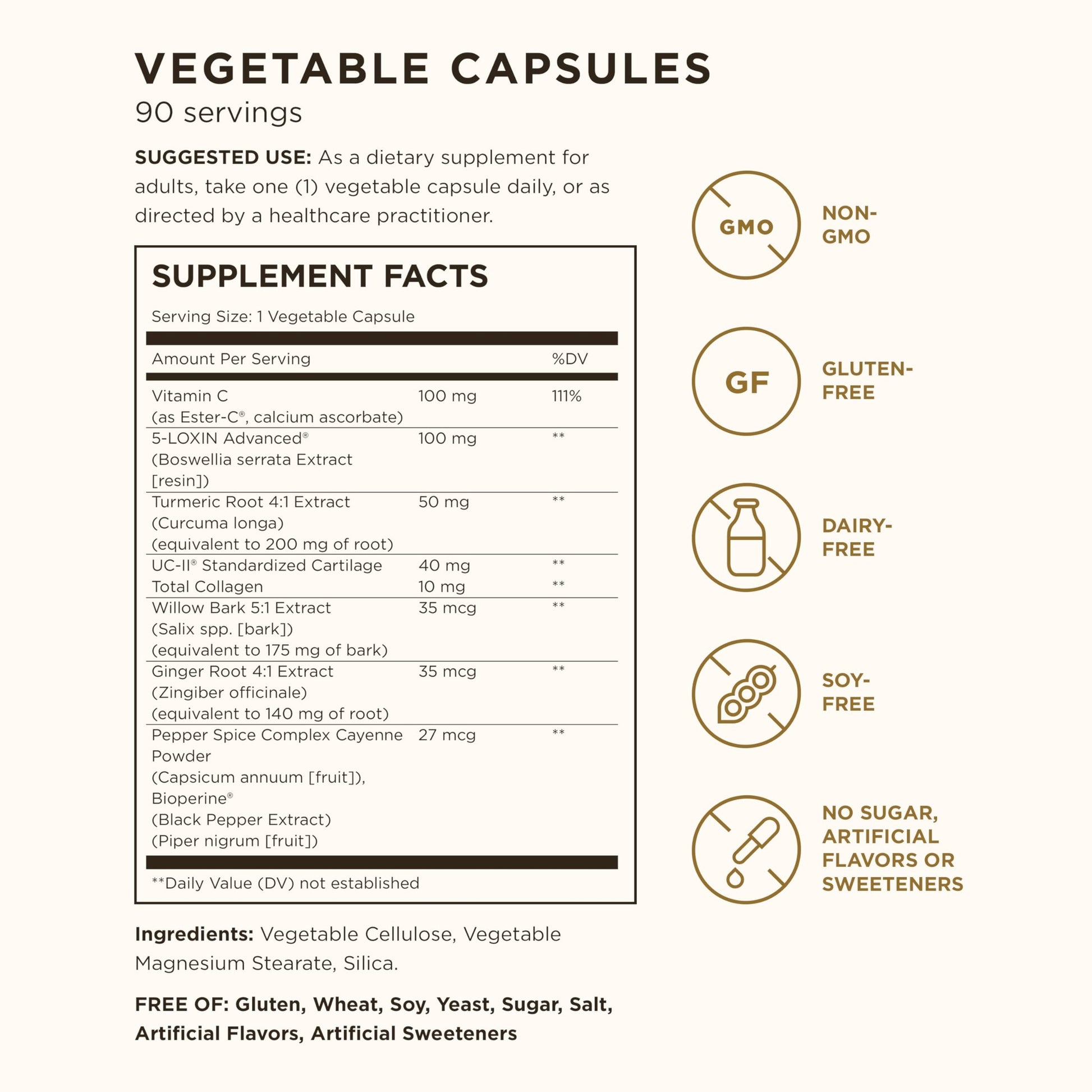 Solgar No. 7 - Joint Support and Comfort - 90 Vegetarian Capsules - Increased Mobility & Flexibility - Gluten-Free, Dairy-Free, Non-GMO - 90 Servings - Medaid International