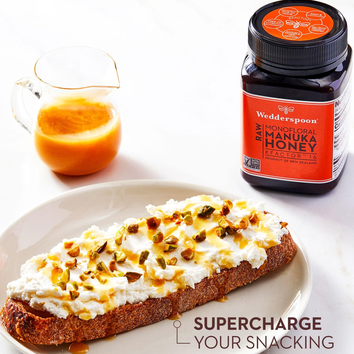 Wedderspoon Raw Premium Manuka Honey, KFactor 16, 17.6 Oz, Unpasteurized, Genuine New Zealand Honey, Traceable from Our Hives to Your Home - Medaid International
