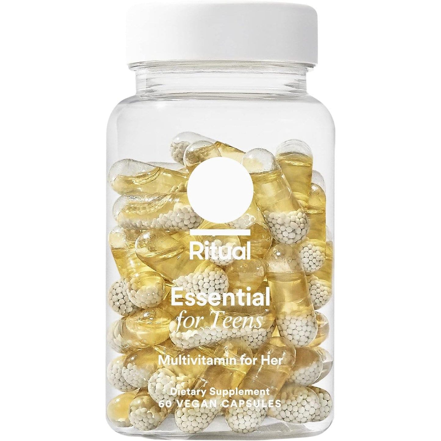 Ritual Teen Vitamins for Girls - Zinc, Vitamin A and D3 for Immune Function Support*, Omega-3 DHA & B12 for Brain Health, Non-GMO, Mint Essenced, 30 Day Supply, 60 Vegan Capsules - Medaid International