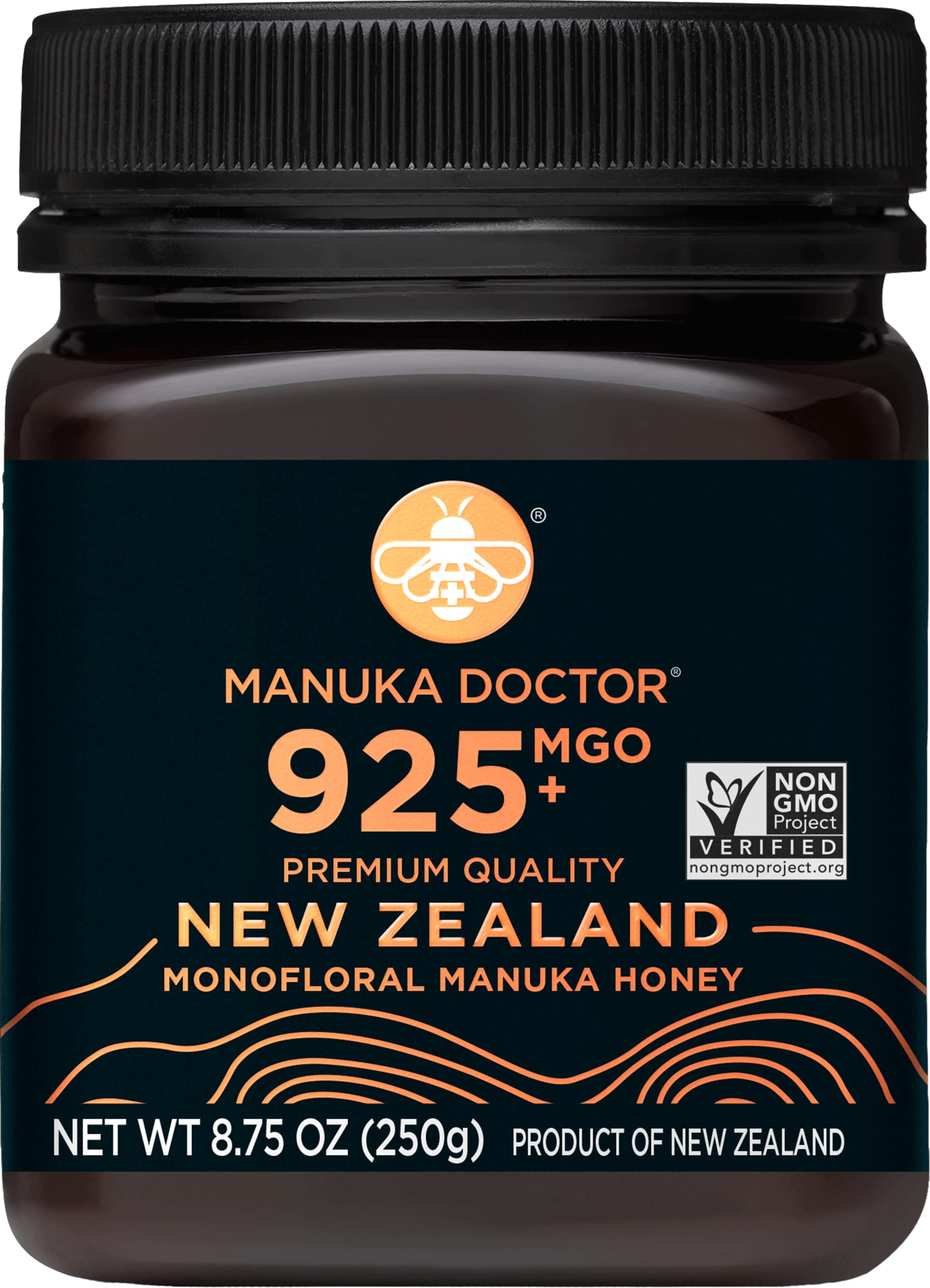 Manuka Doctor - MGO 925+ Manuka Honey Monofloral, 100% Pure New Zealand Honey. Certified. Guaranteed. Raw. Non-GMO (8.75 oz) - Medaid International