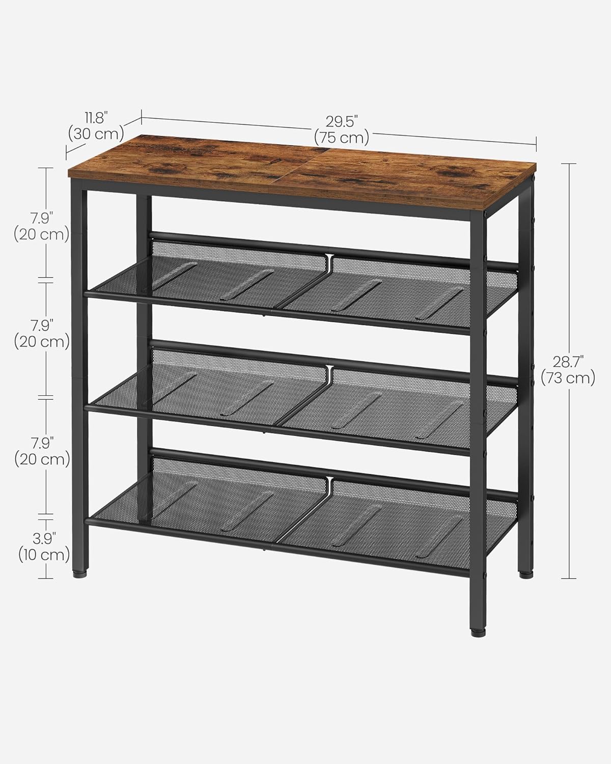 VASAGLE Shoe Rack LBS040B01
