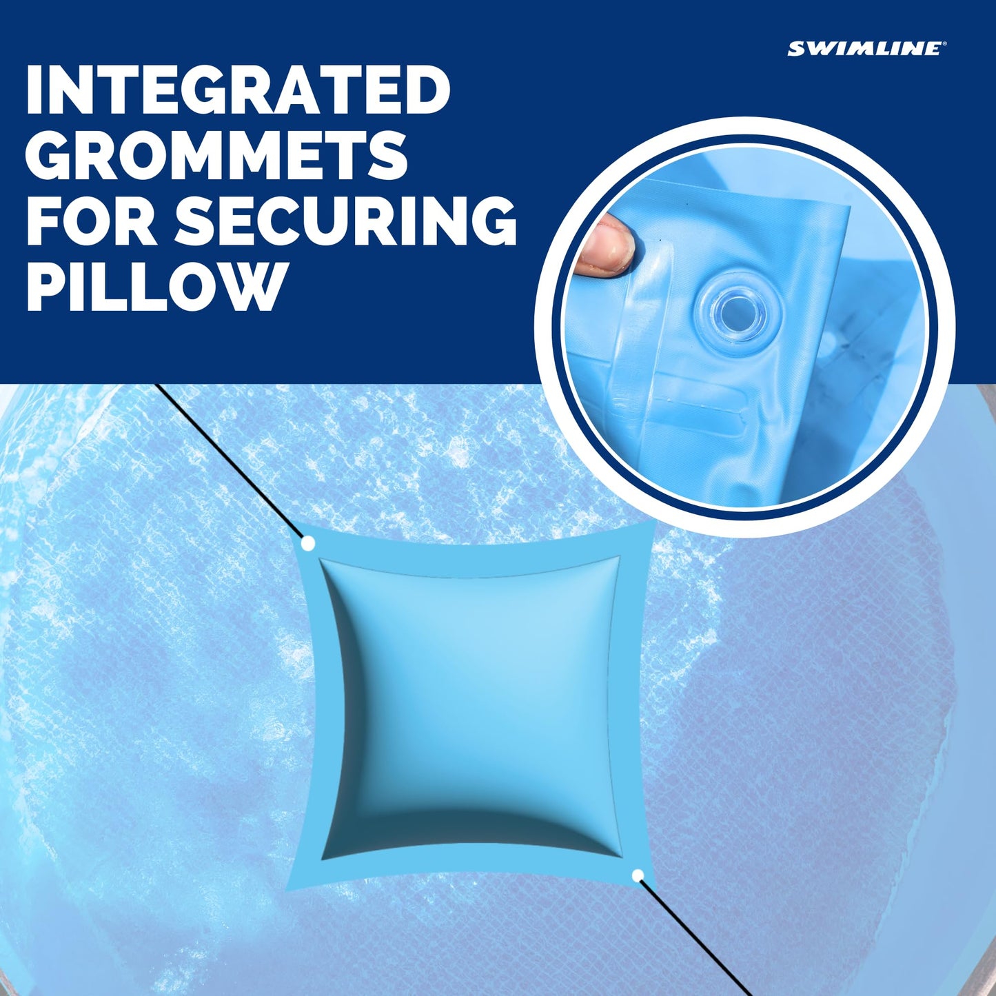SWIMLINE HYDROTOOLS Air Pillow For Above Ground Pools Cover Winterizing 3-Pack | 4 x 4 ft Cushion Swimming Pool Closing Winter Kit | Cold Resistant Ice Equalizer Thick Pillows Accessories | 1144 ACC44 - Medaid International