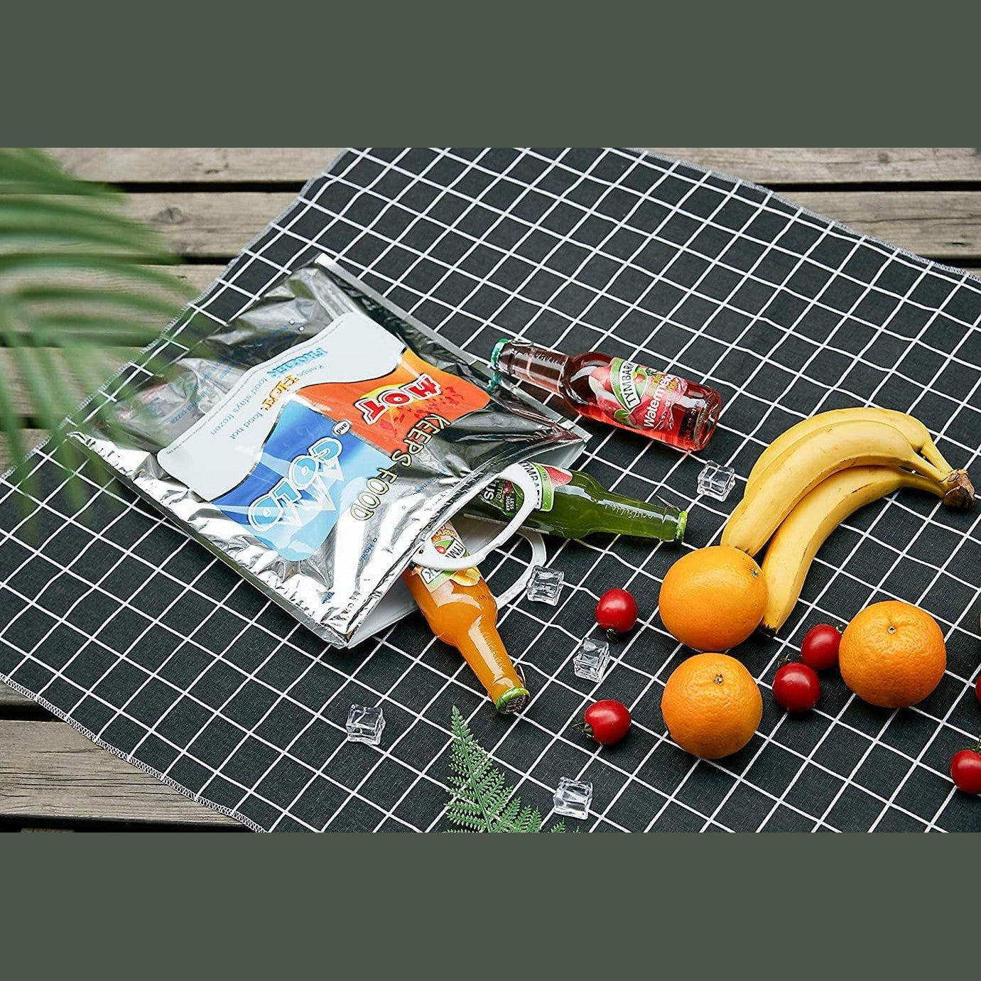 N.HOUSE Keeps Hot and Cold Bag, Reusable Insulated Bag Food Storage for Frozen Items & Hot Items Including Lunch Bags & Grocery Shopping Bags Reinforced Heavy Duty, Size 49x41cm, Silver, CB 3115 - Medaid International