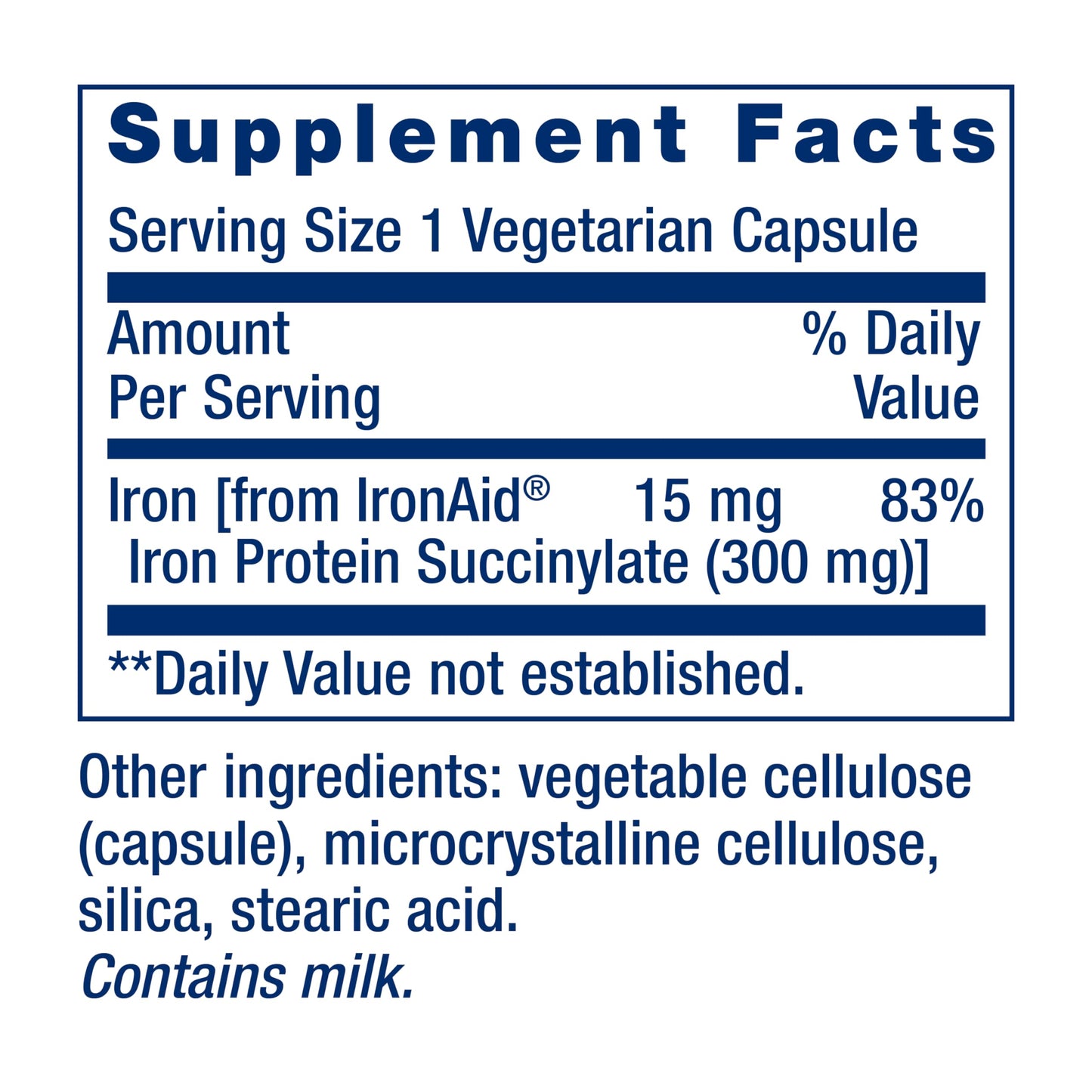 Life Extension Iron Protein Plus, Iron Protein succinylate, absorbable Iron Supplement for Whole-Body Health, Non-GMO, Gluten-Free, Vegetarian, 100 Capsules - Medaid International