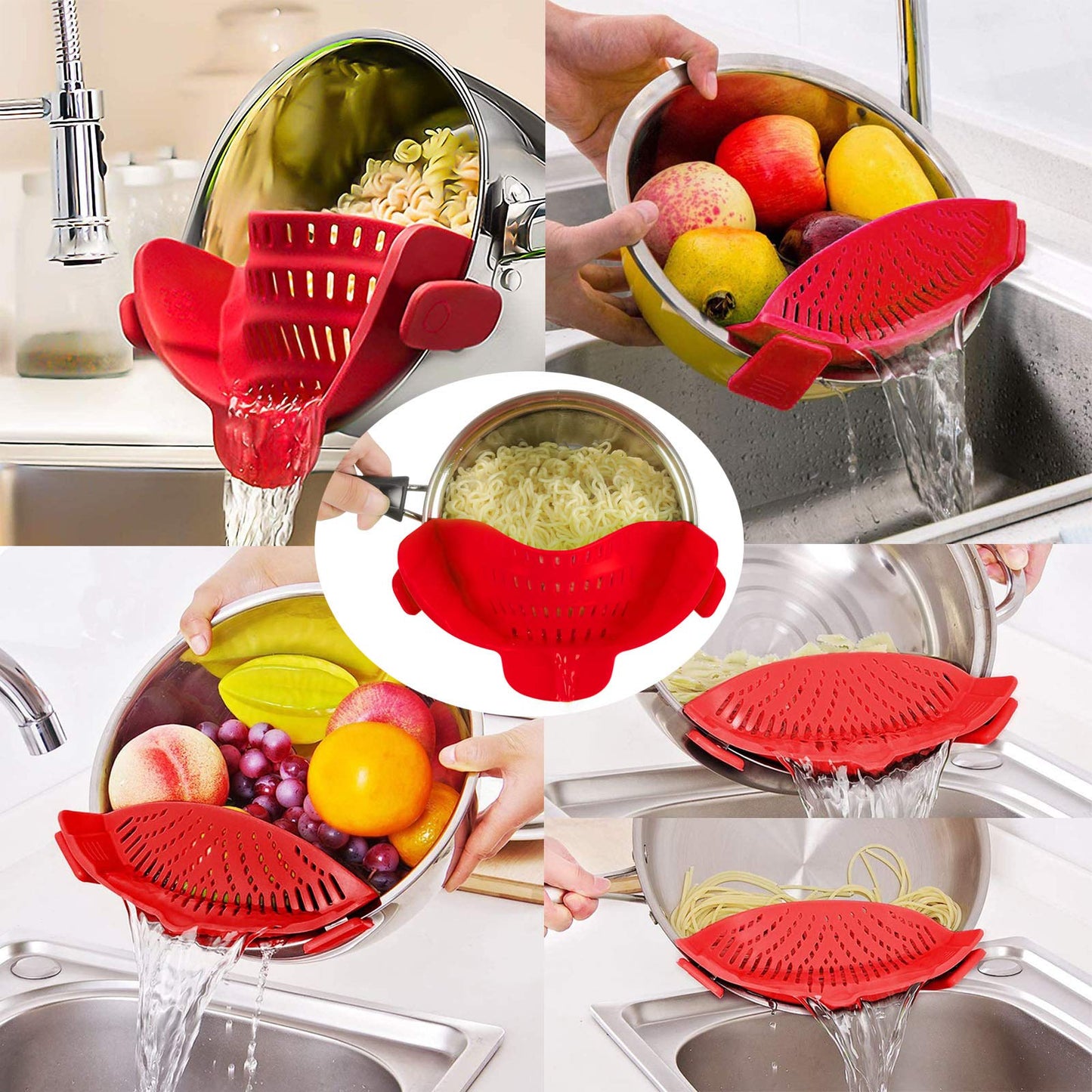 Pot Side Strainer – Fruit & Vegetable Drainer