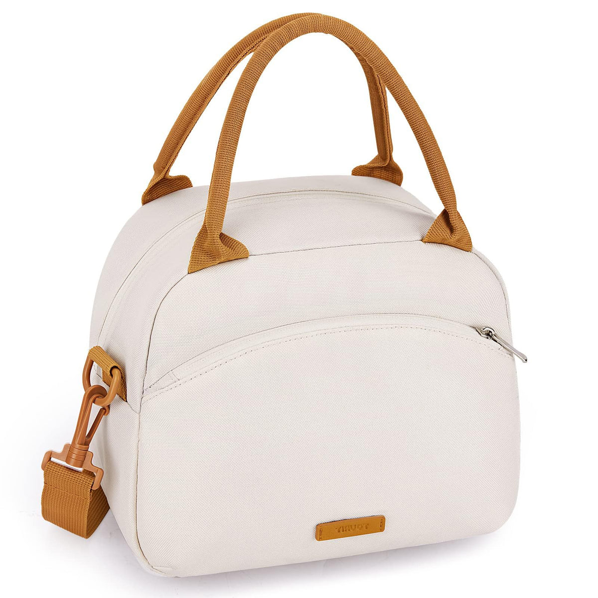 TERRIFI Stylish and Spacious Lunch Bag Set, Perfect for Work, School, Picnics, and Travel - Includes Utensils and Insulated Tote Bag (Beige)