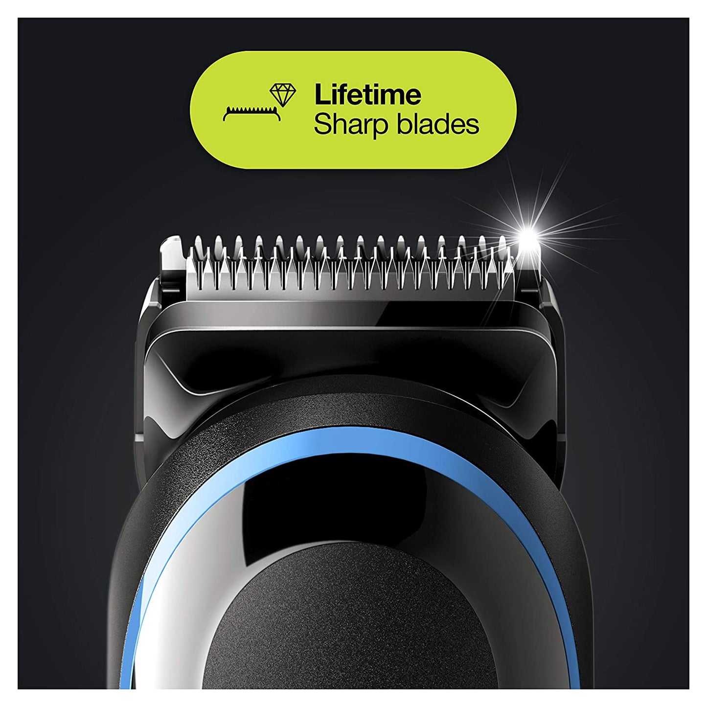 Braun All-in-one trimmer 5 for Face, Hair, and Body, Black/Blue MGK5280