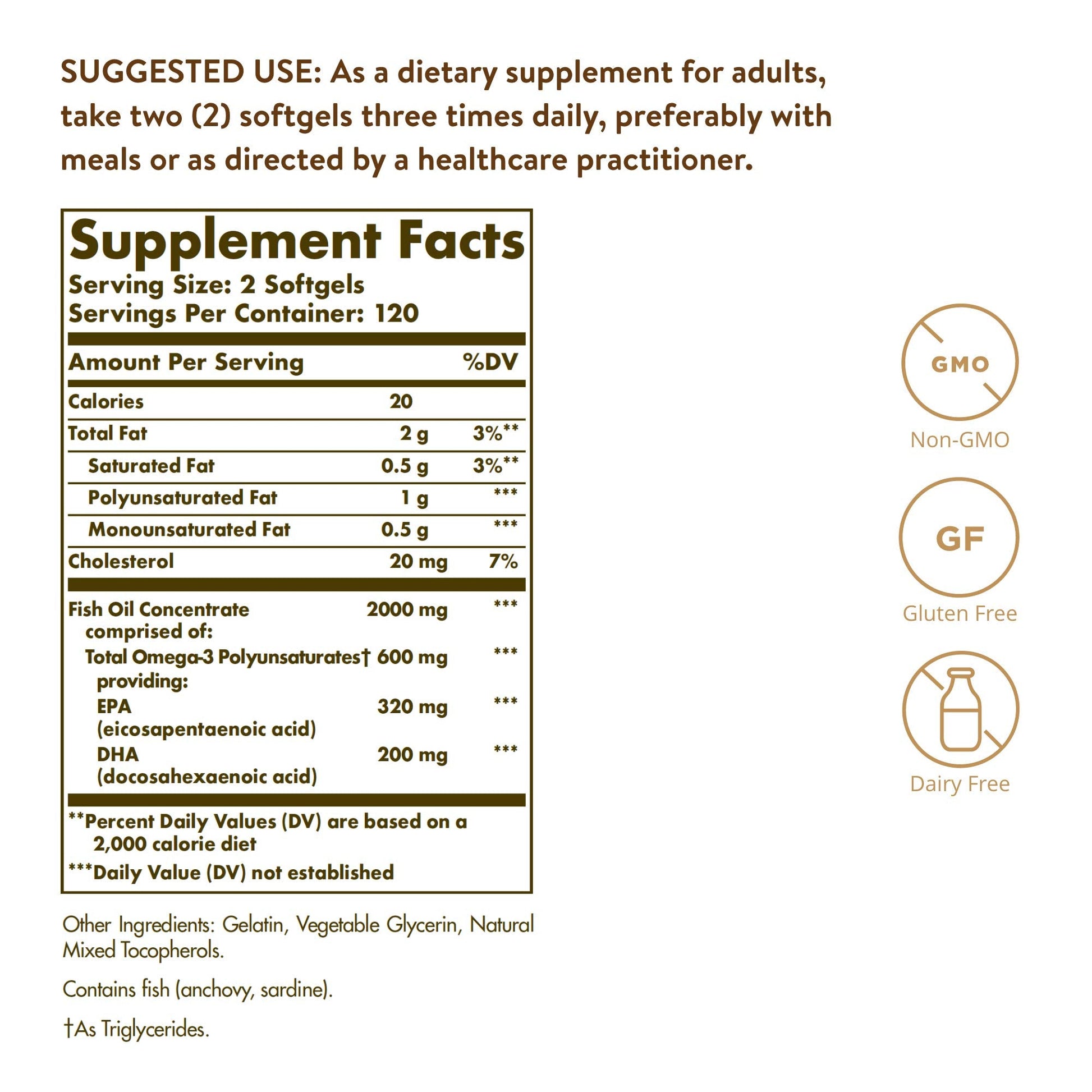 Solgar Omega-3 Fish Oil Concentrate, 240 Softgels - Medaid International