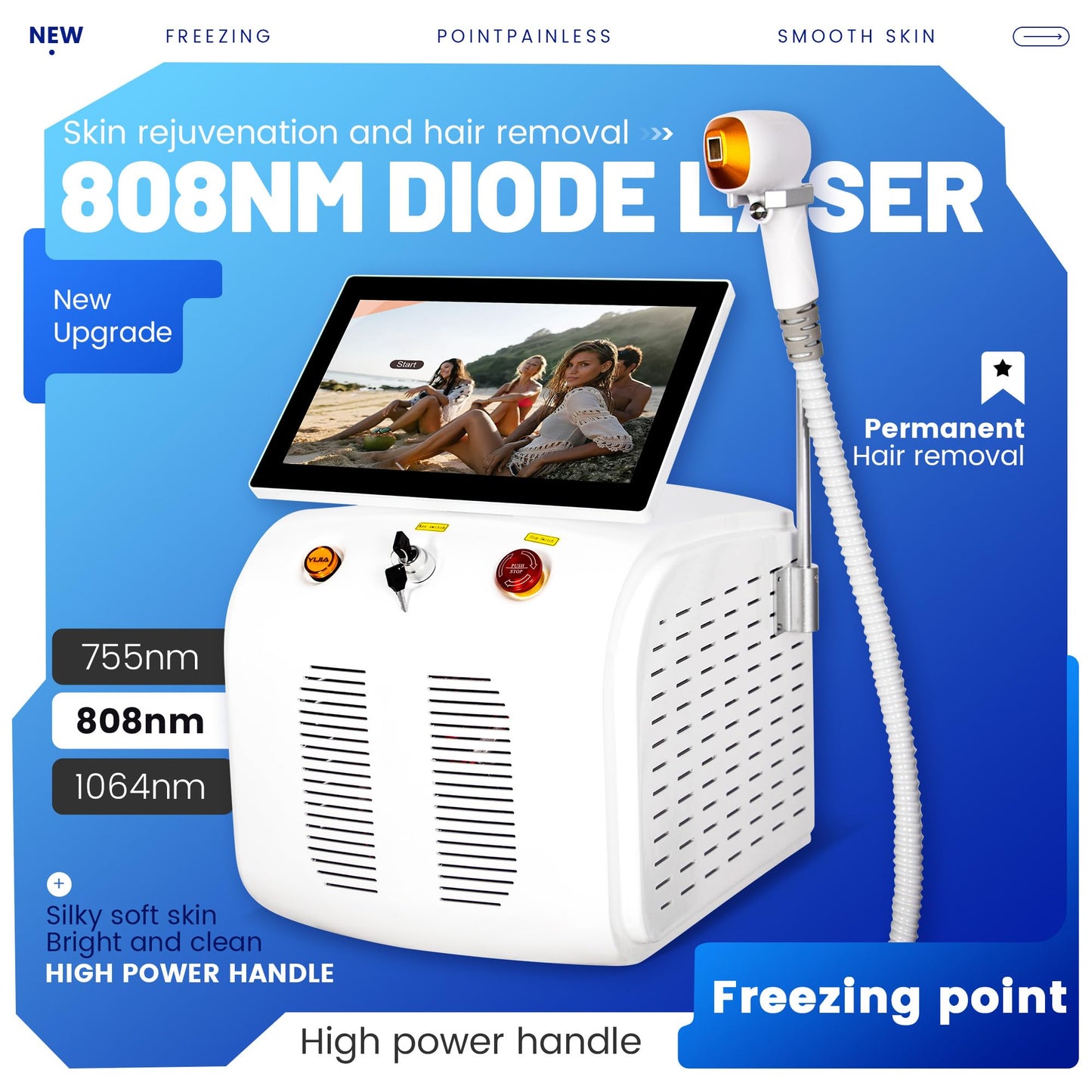 Epilator, Facial Hair Removal, at-Home Laser Beauty Device, Female Facial Hair Removal, Long-Term Hair Growth Suppression for The Entire Body. - Medaid International