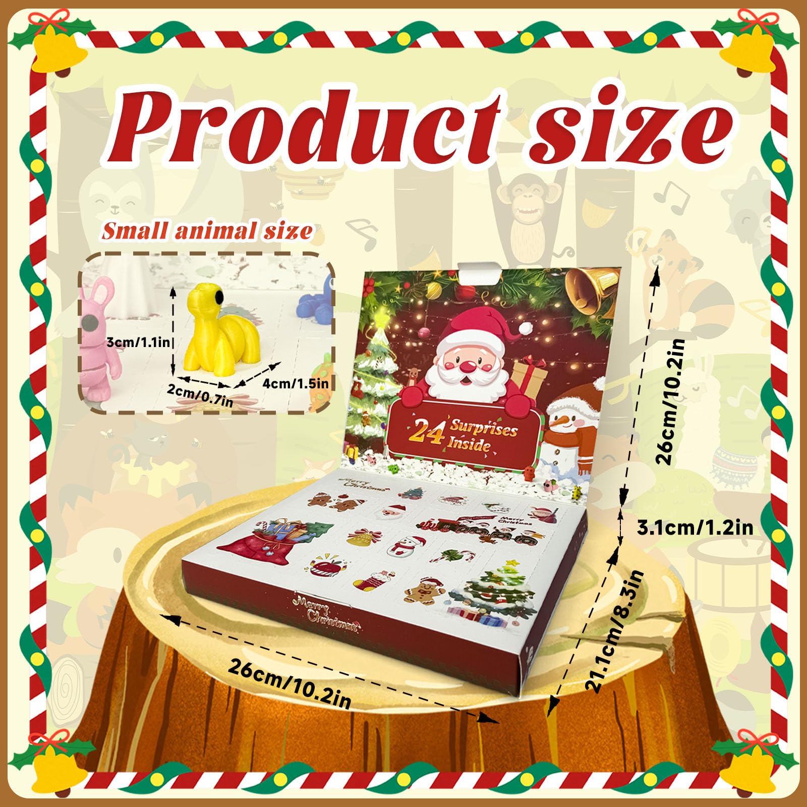 Christmas advent calendar 2025 3D printing animals, 24 Days Christmas Countdown Calender Toys Set, Xmas Gifts Advent Calendars for Boys Girls Ages 4-8 3-5 8-12 (Animal-B) - Medaid International