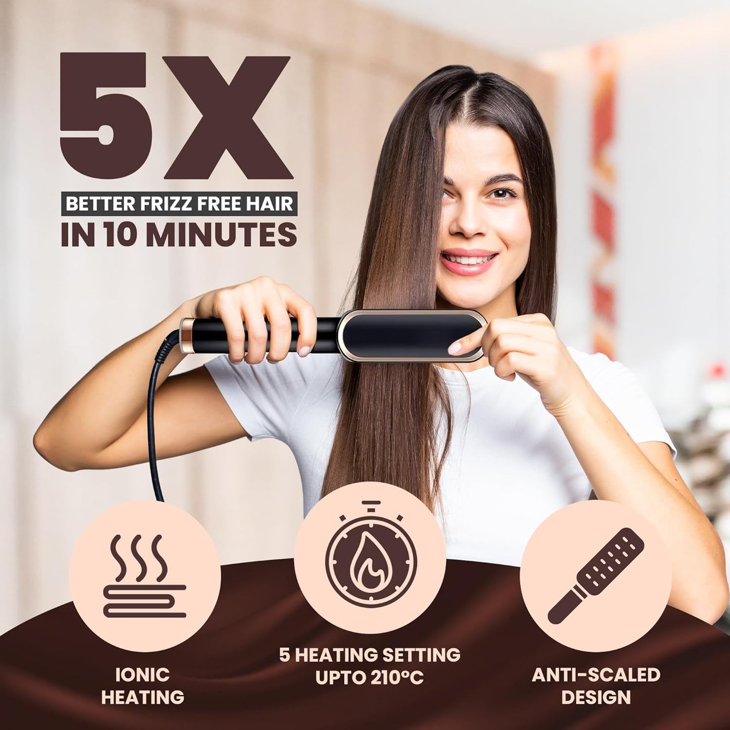 2-in-1 Hair Straightening Comb
