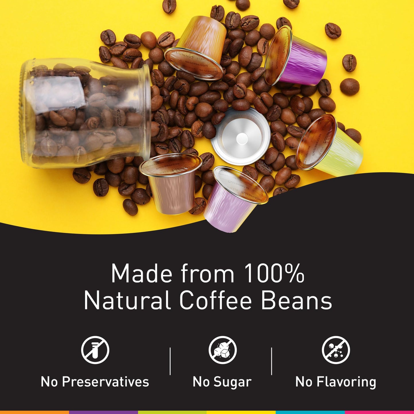 Bestpresso Coffee for Nespresso Original Machine 120 pods Certified Genuine Espresso Variety Pack Pods Compatible with Nespresso Original